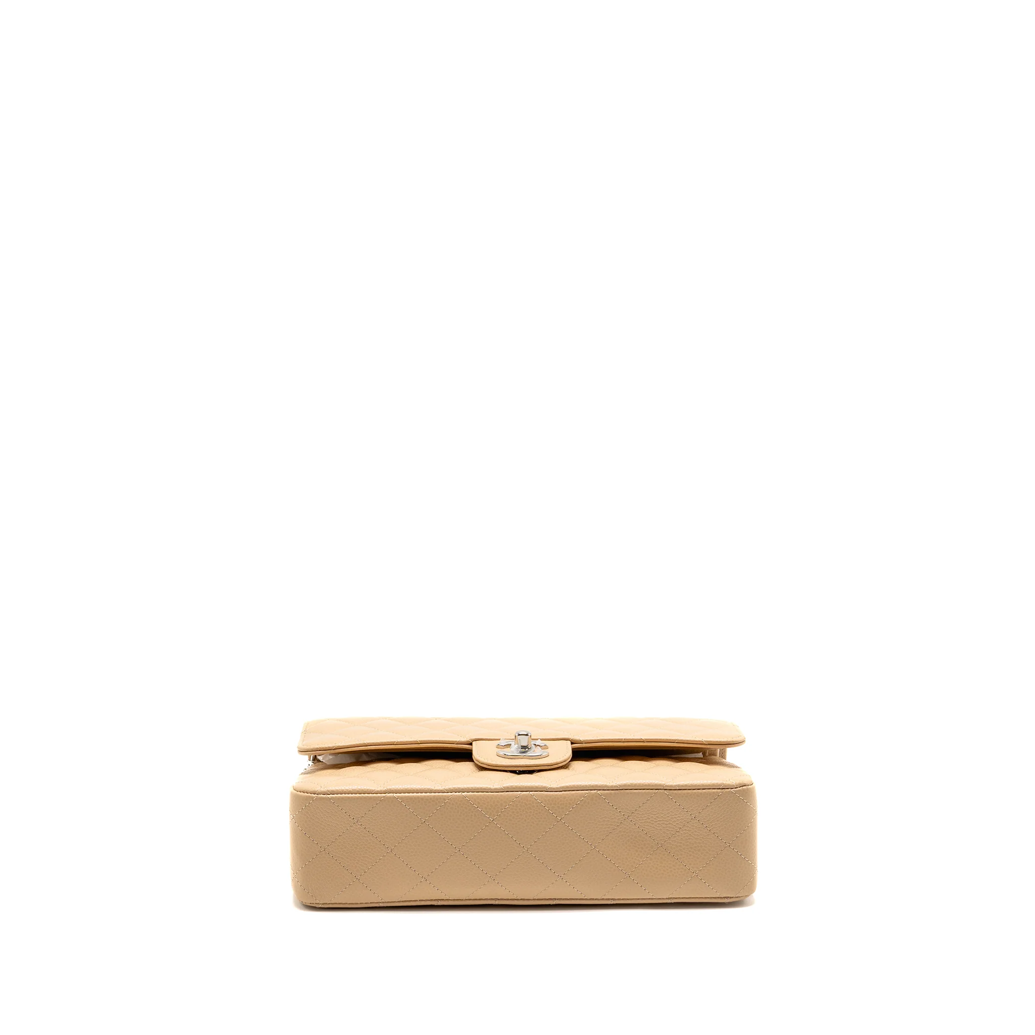 Chanel Medium Classic Double Flap Bag Caviar Beige SHW (Microchip) - Image 5