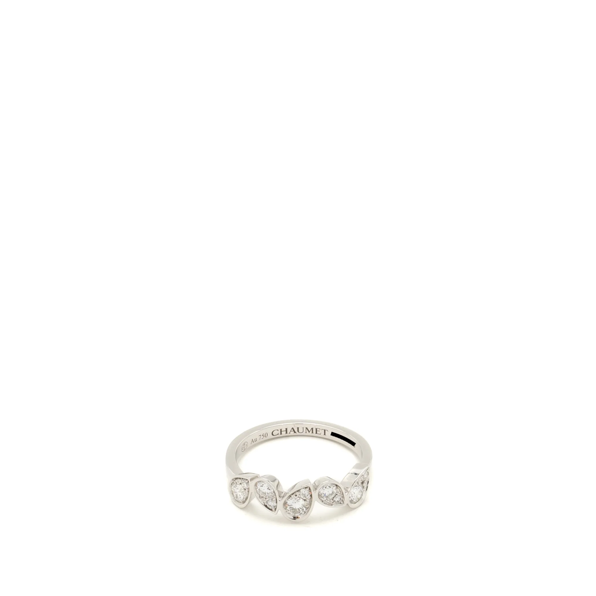 Chaumet size 53 Josephine ronde D’aigrettes ring white gold with diamonds