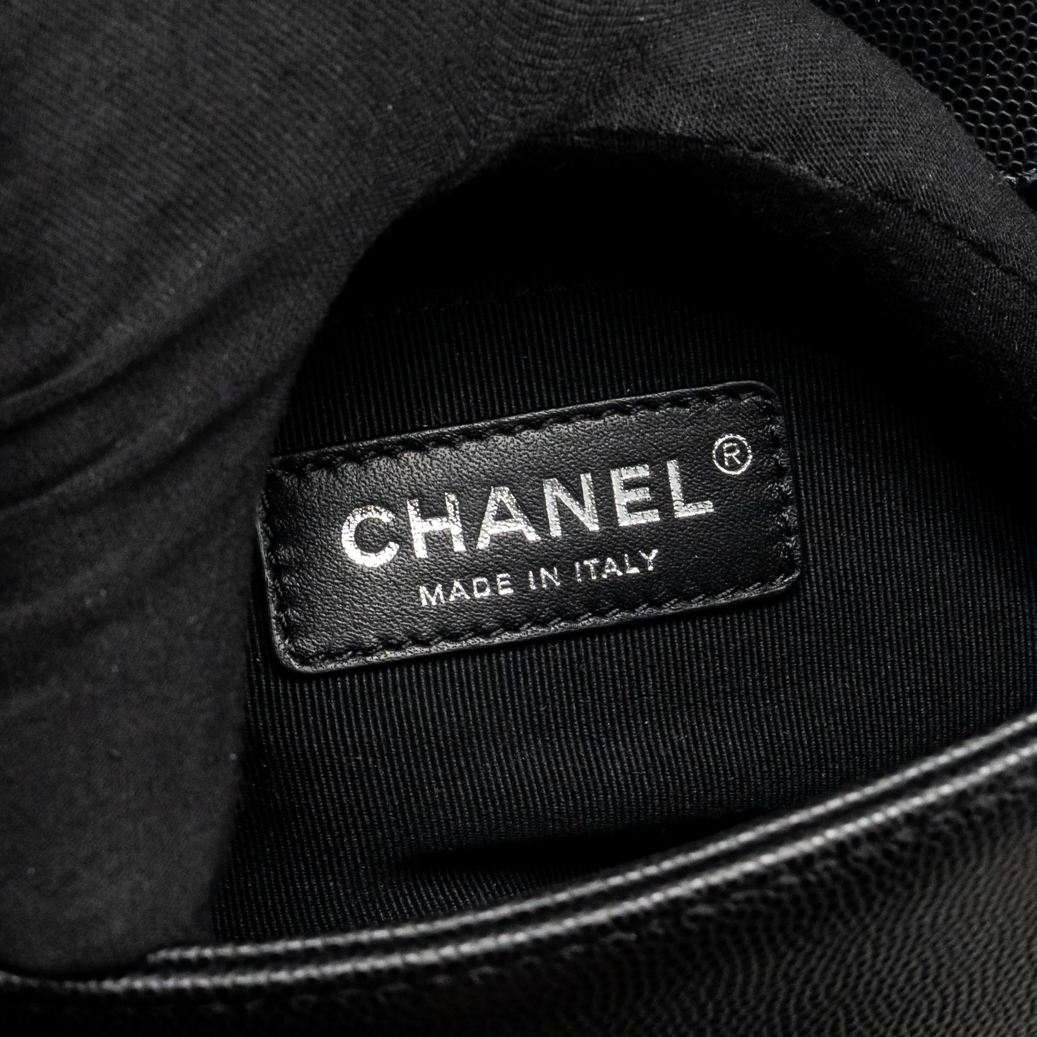 Chanel Small Boy Bag Caviar Black SHW (Microchip) - Image 17