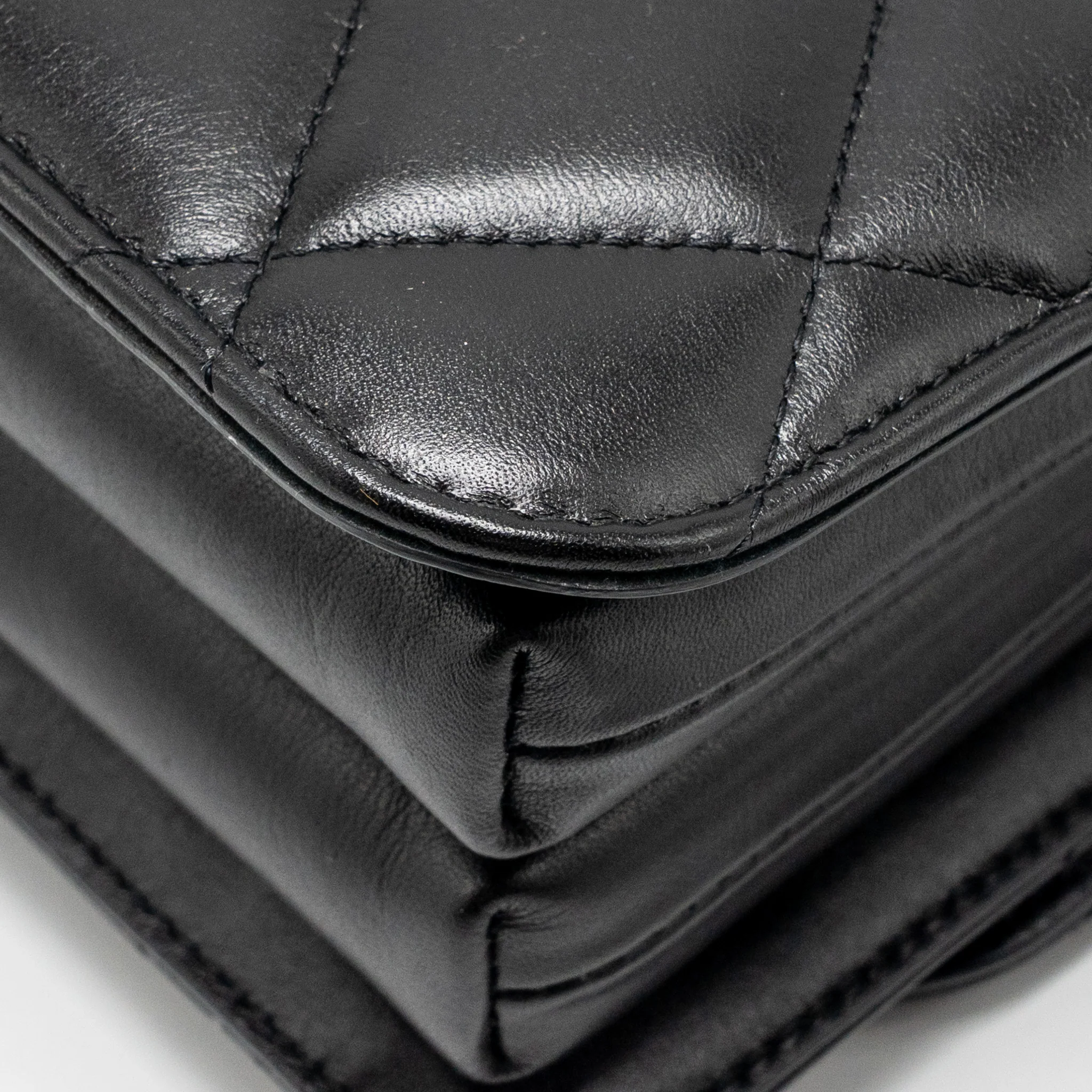 Balenciaga B. Shoulder Bag Quilted Calfskin Black Ruthenium Hardware - Image 10