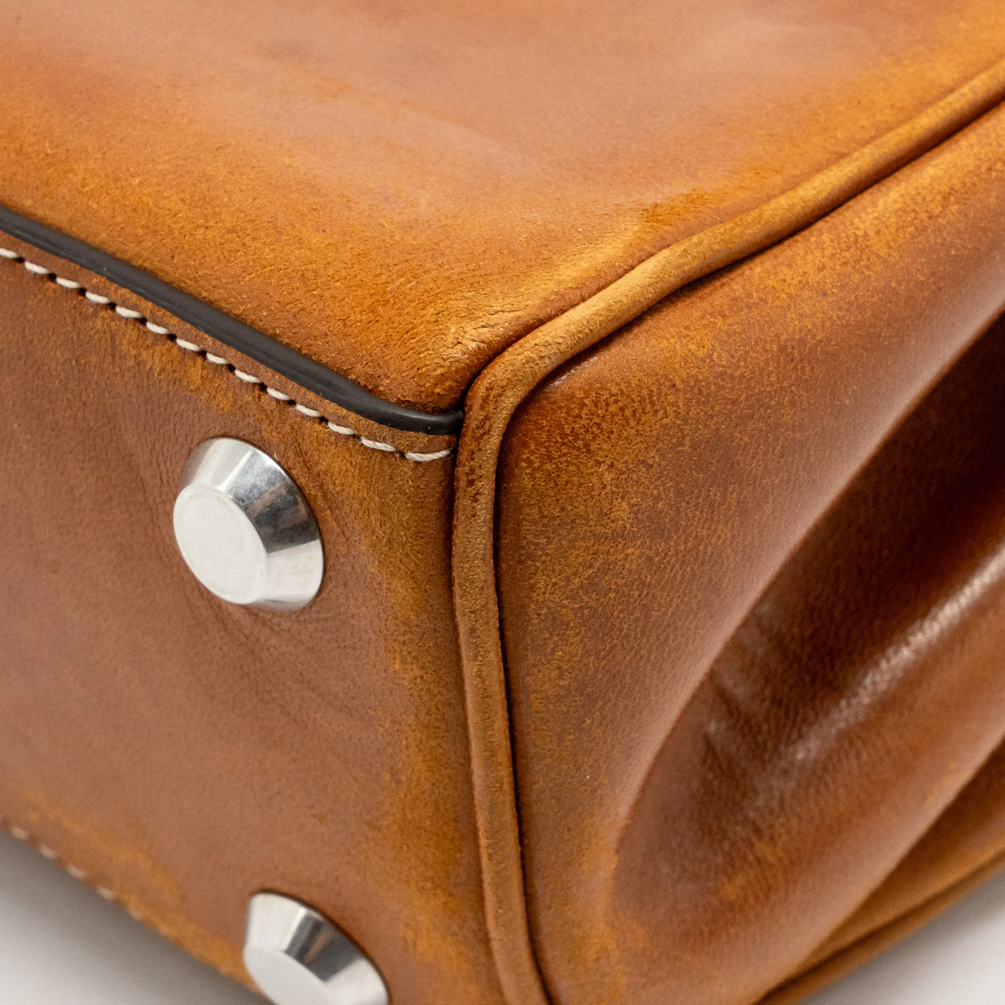 Belenciaga Rodeo Small Tanned Lambskin Tan Cowboy Ruthenium SHW - Image 10