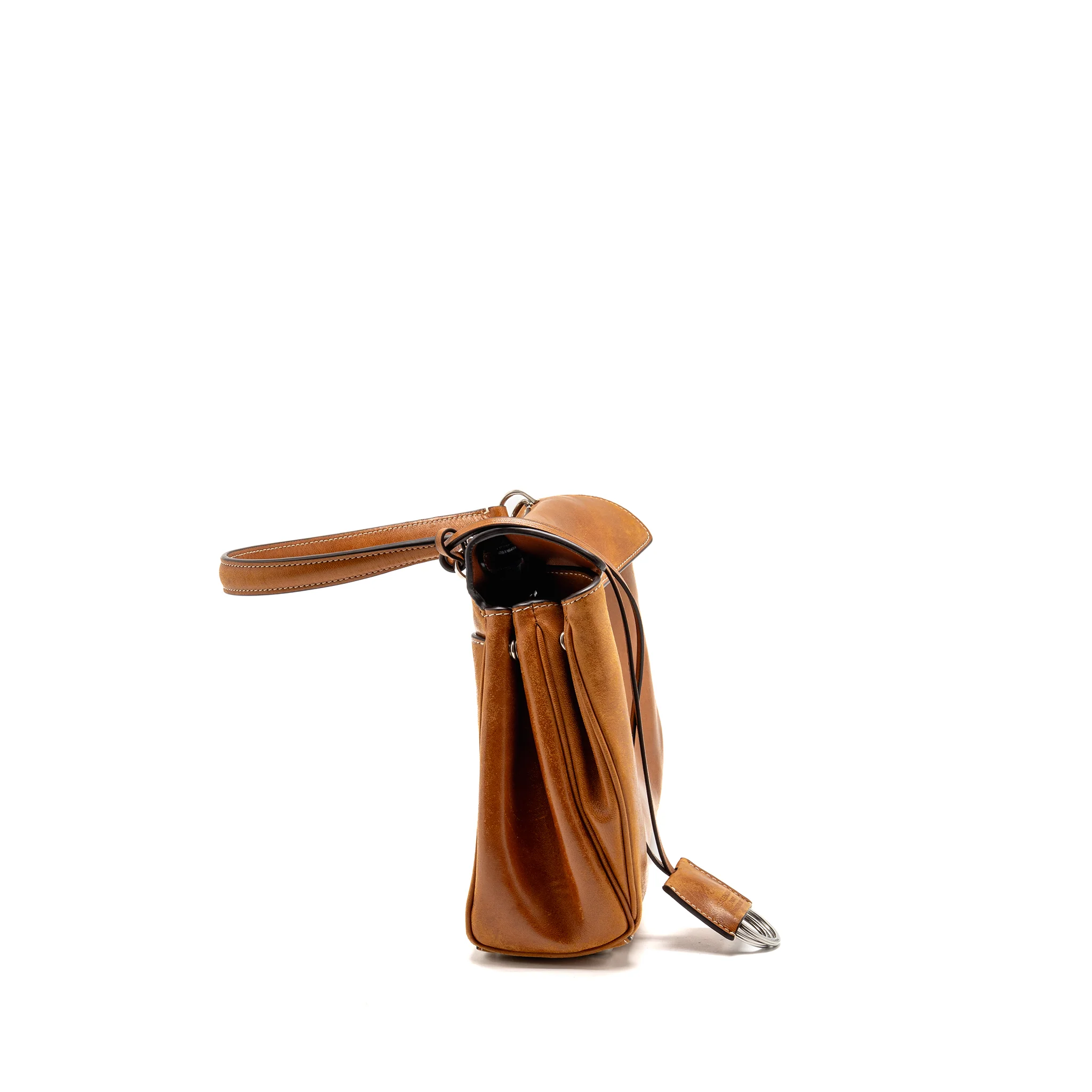 Belenciaga Rodeo Small Tanned Lambskin Tan Cowboy Ruthenium SHW - Image 3