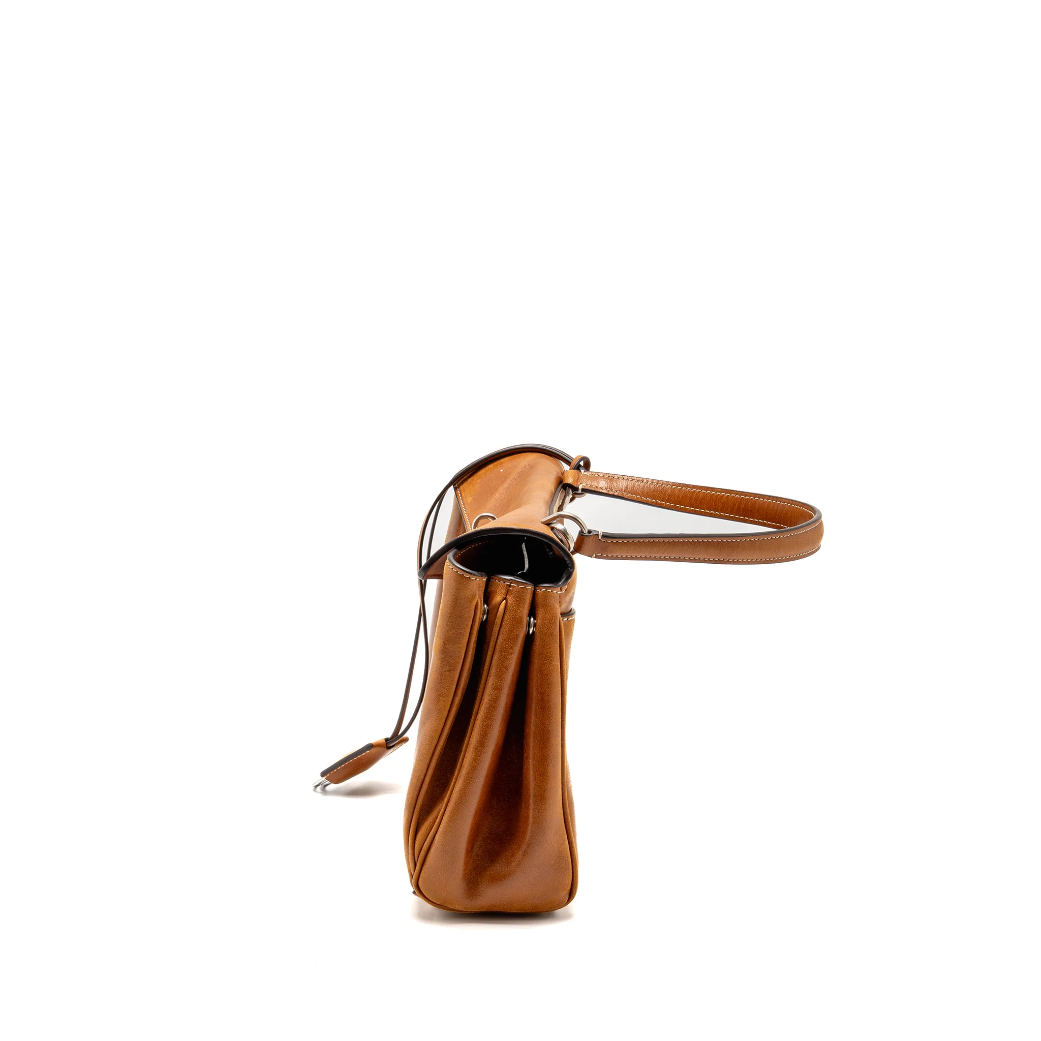 Belenciaga Rodeo Small Tanned Lambskin Tan Cowboy Ruthenium SHW - Image 4