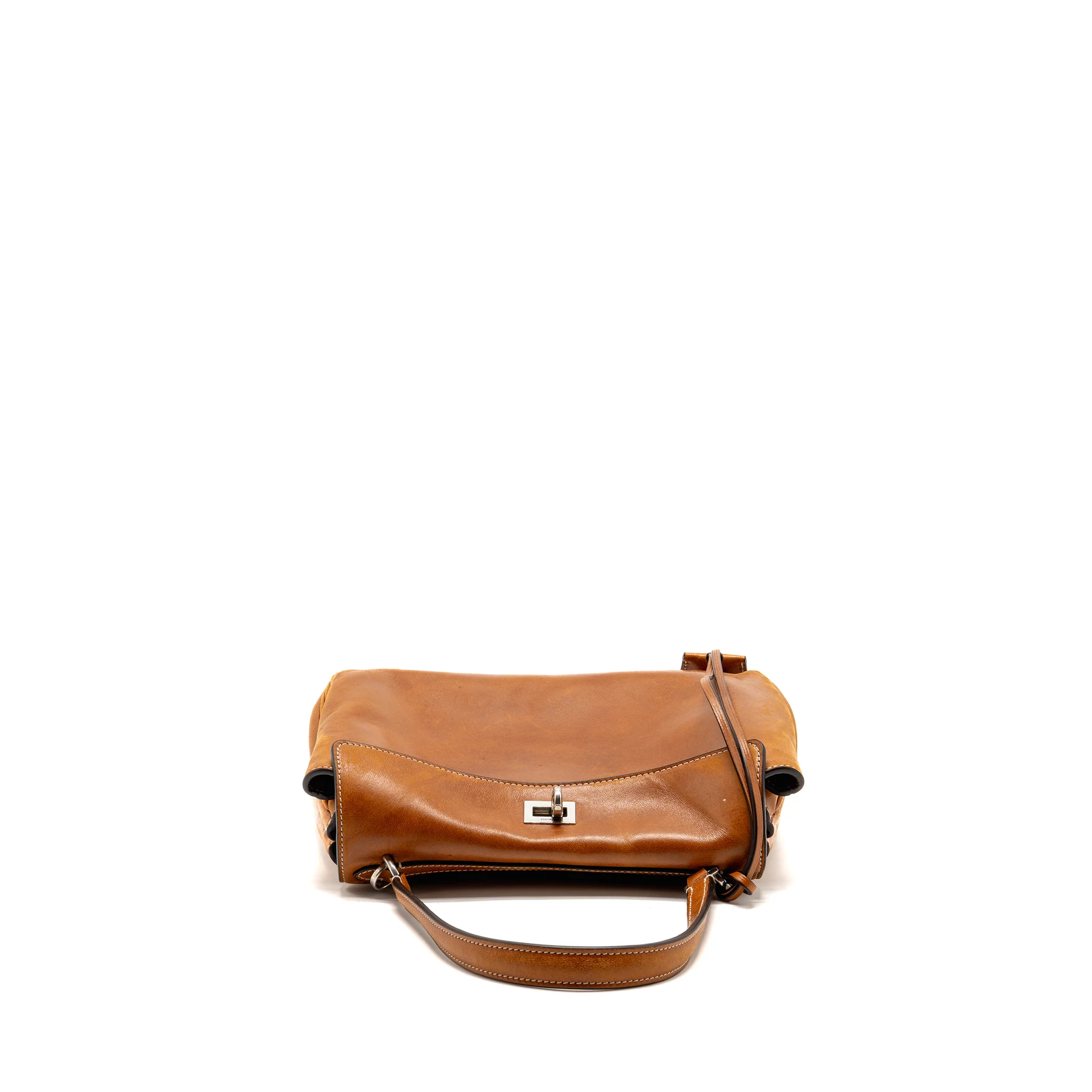 Belenciaga Rodeo Small Tanned Lambskin Tan Cowboy Ruthenium SHW - Image 5