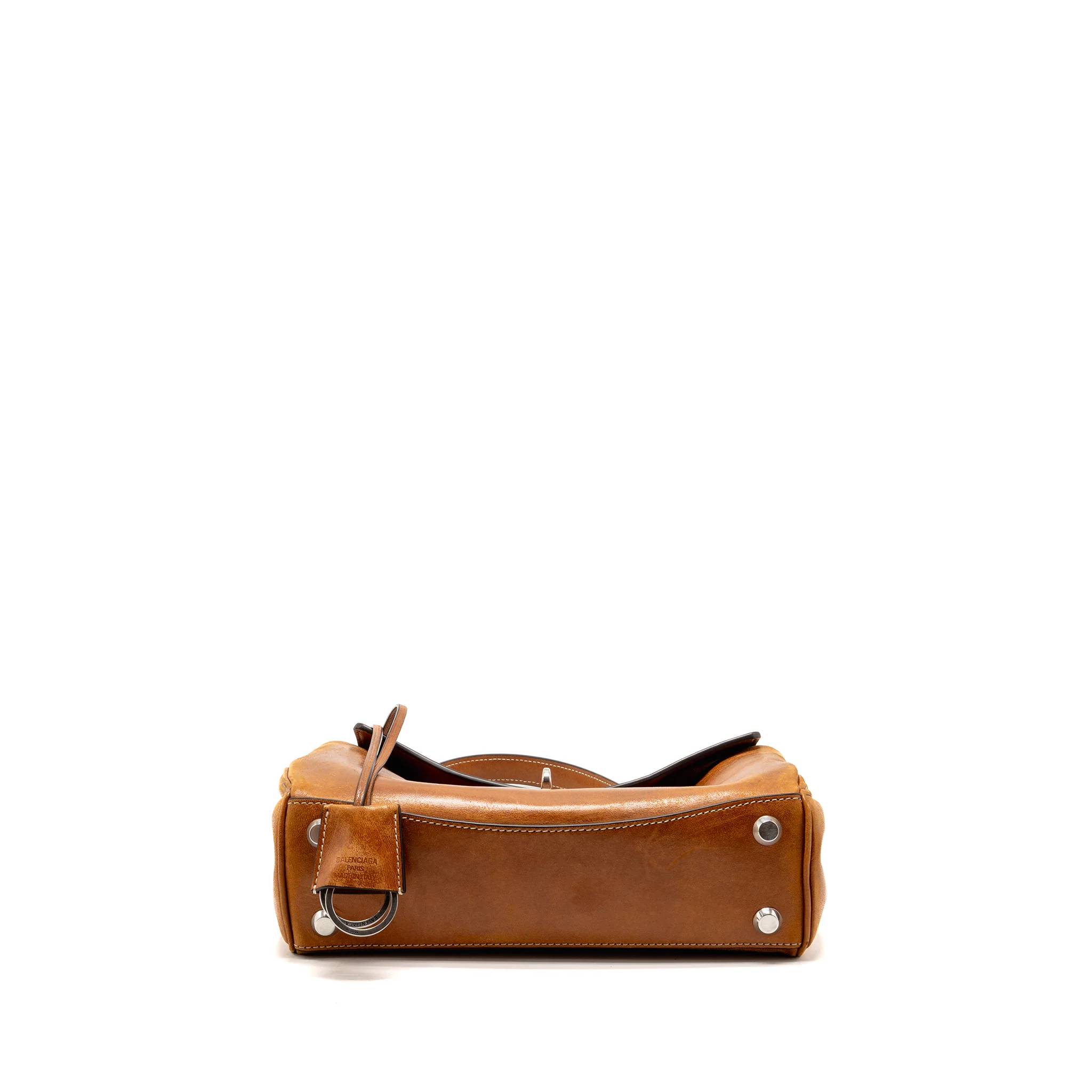 Belenciaga Rodeo Small Tanned Lambskin Tan Cowboy Ruthenium SHW - Image 6
