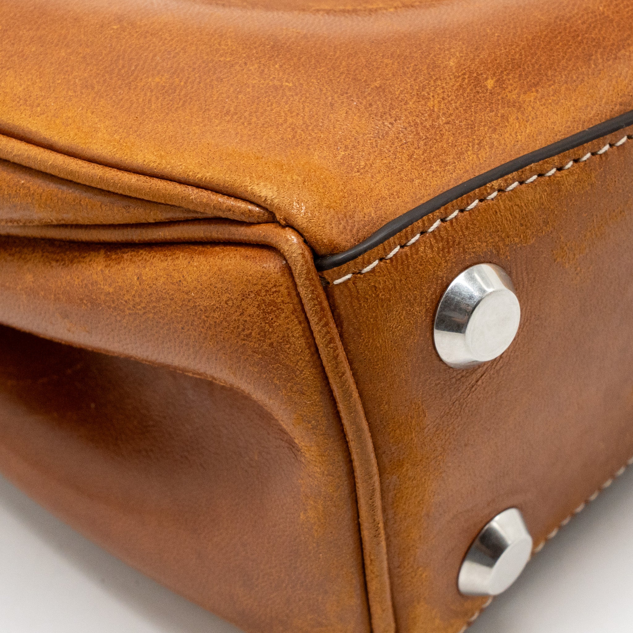 Belenciaga Rodeo Small Tanned Lambskin Tan Cowboy Ruthenium SHW - Image 7