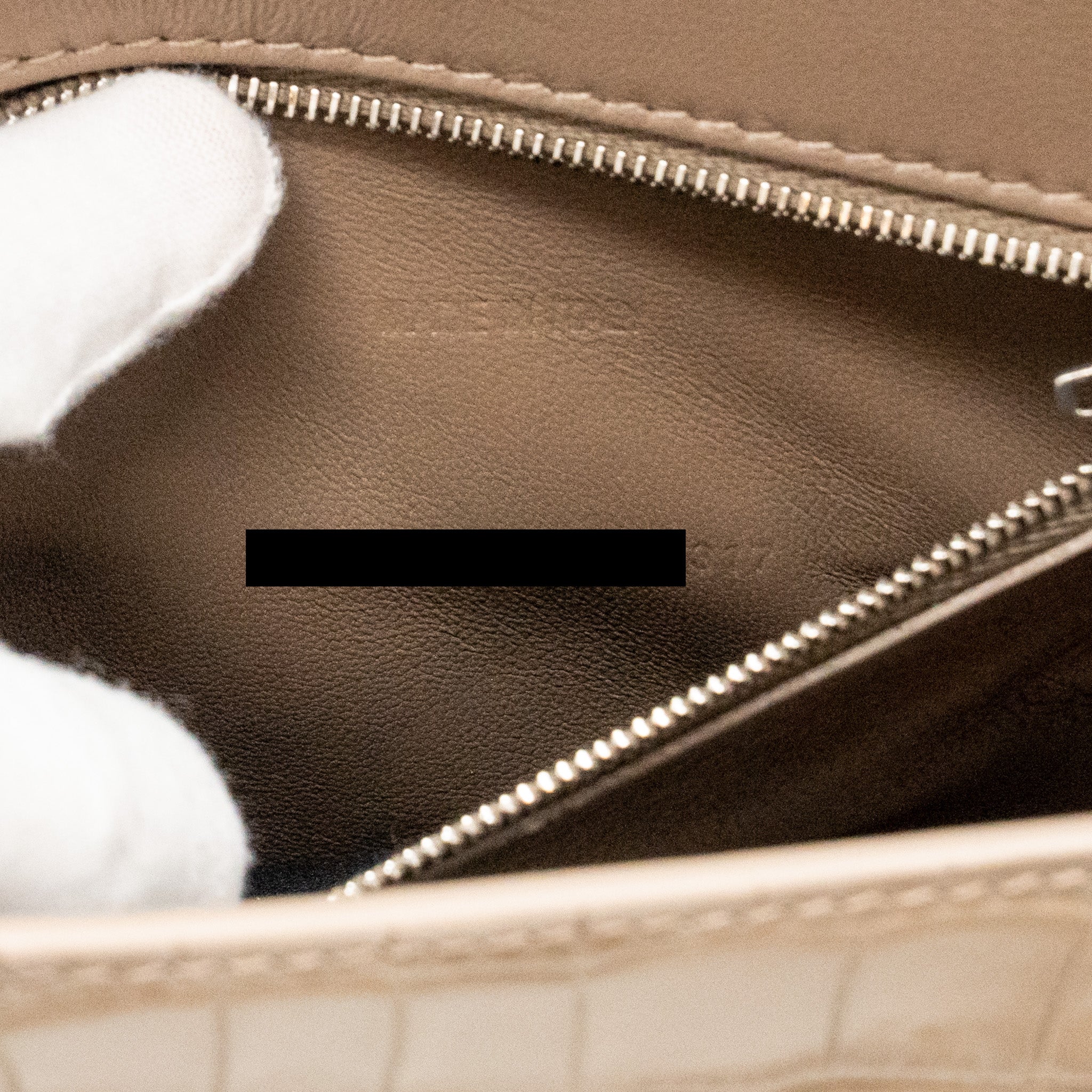 Balenciaga Small Hourglass Bag Croc-Embossed Calfskin Dark Beige SHW - Image 18