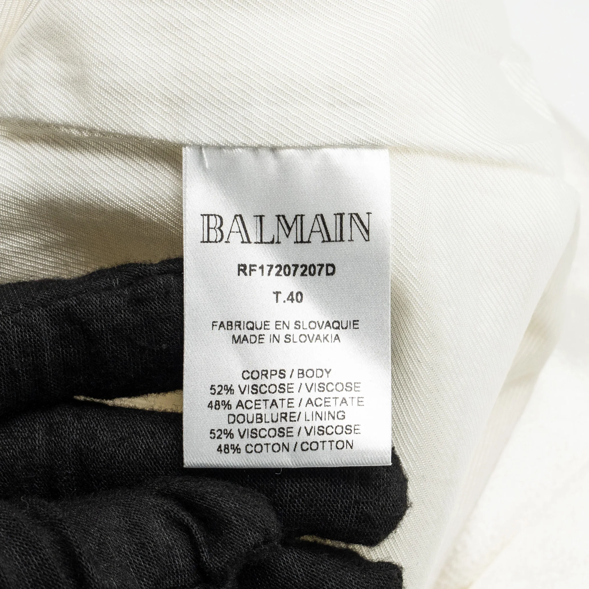 Balmain Size 40 Blazer With Gold Button Viscose White - Image 9