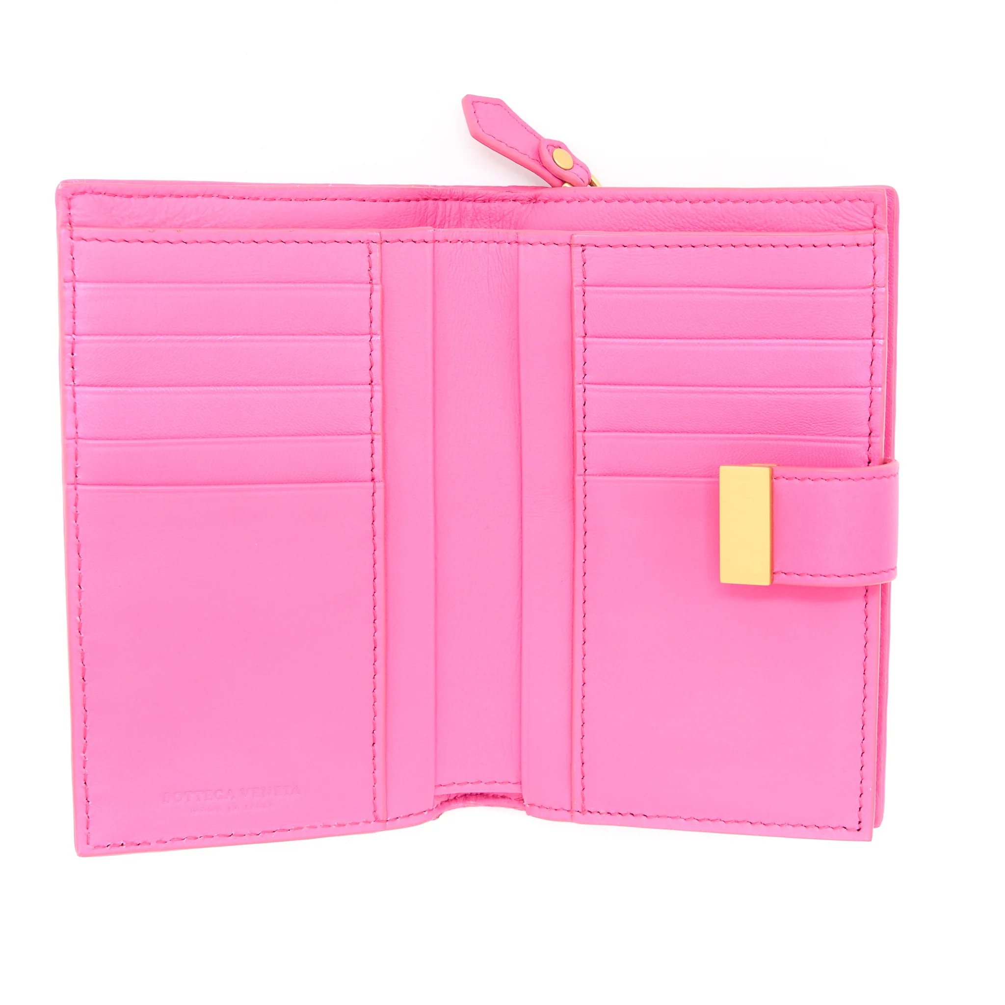 Bottega Veneta Fold Wallet Nappa Pink GHW - Image 10