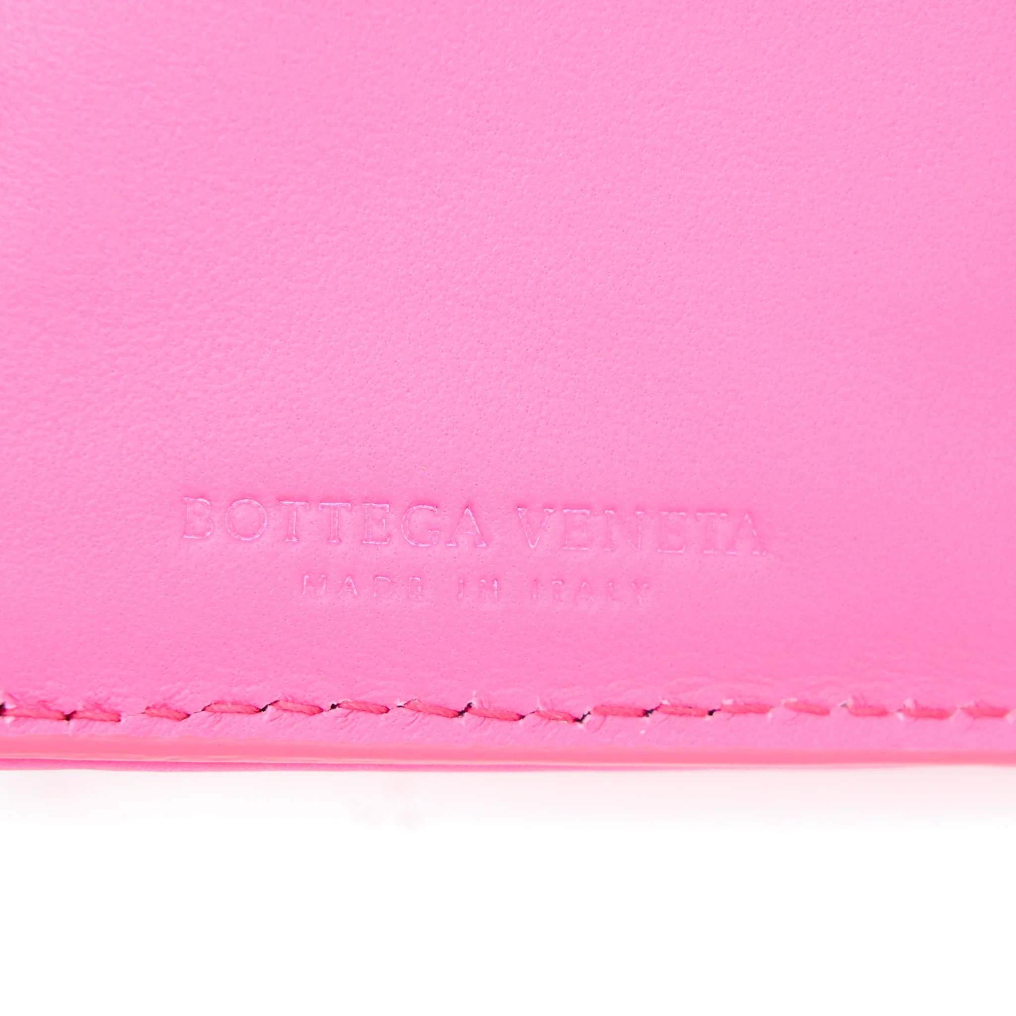 Bottega Veneta Fold Wallet Nappa Pink GHW - Image 11