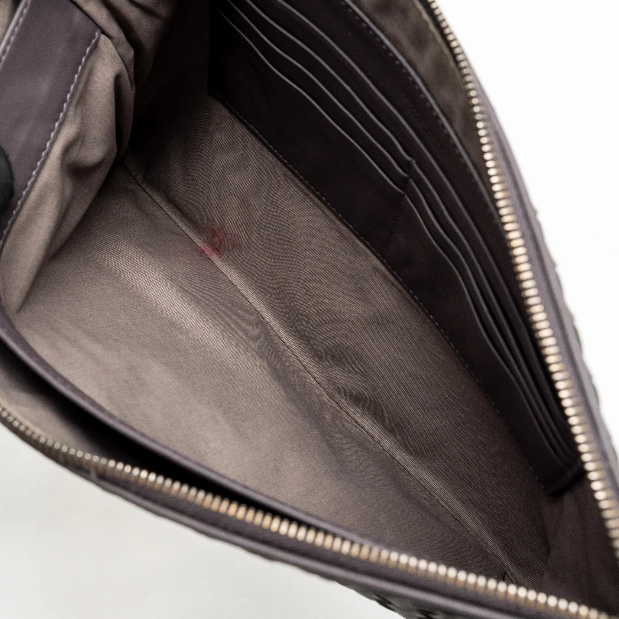 Bottega Veneta Intrecciato Clutch Leather Brown SHW - Image 8