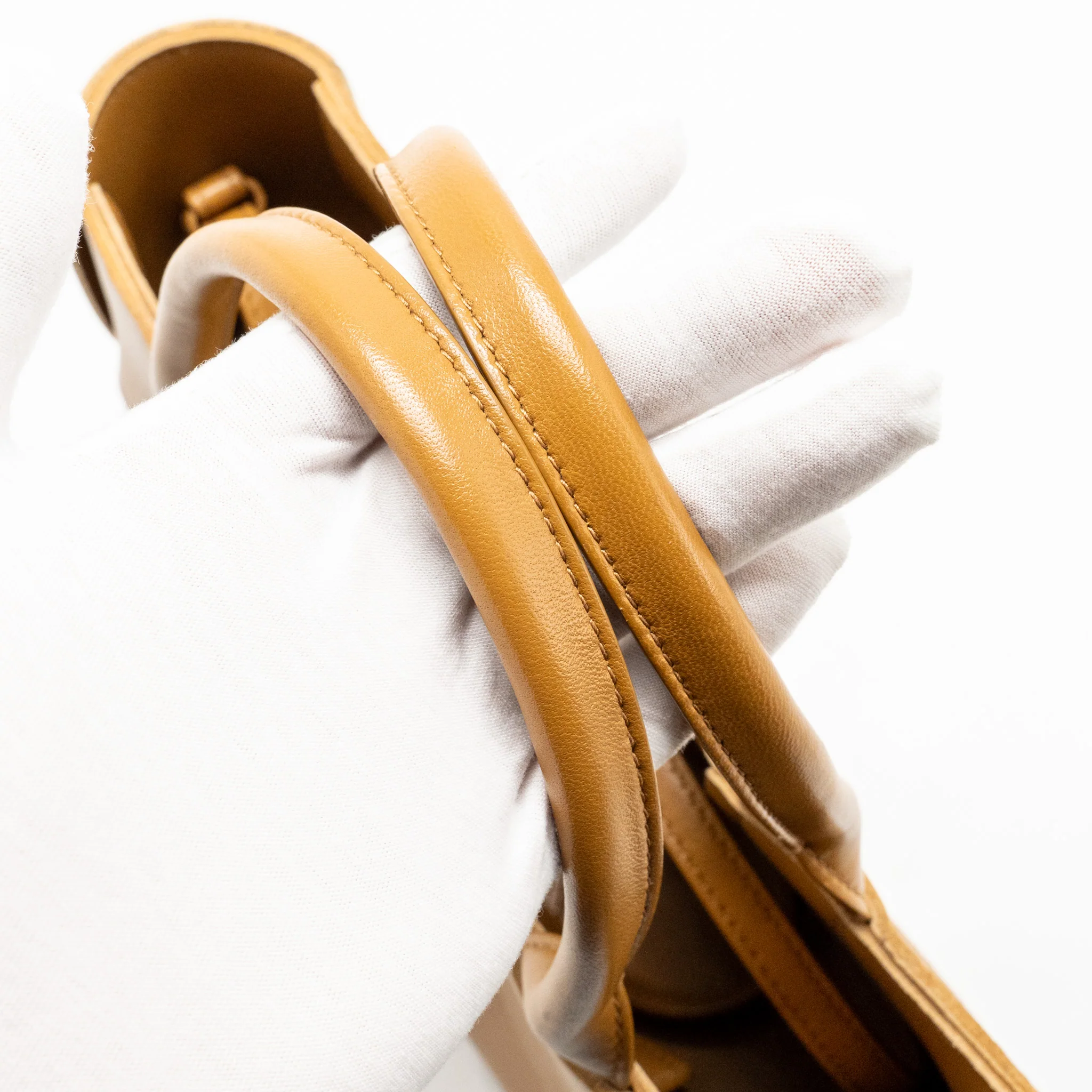 Bottega Veneta Mini Arco Tote Lambskin Camel GHW - Image 11