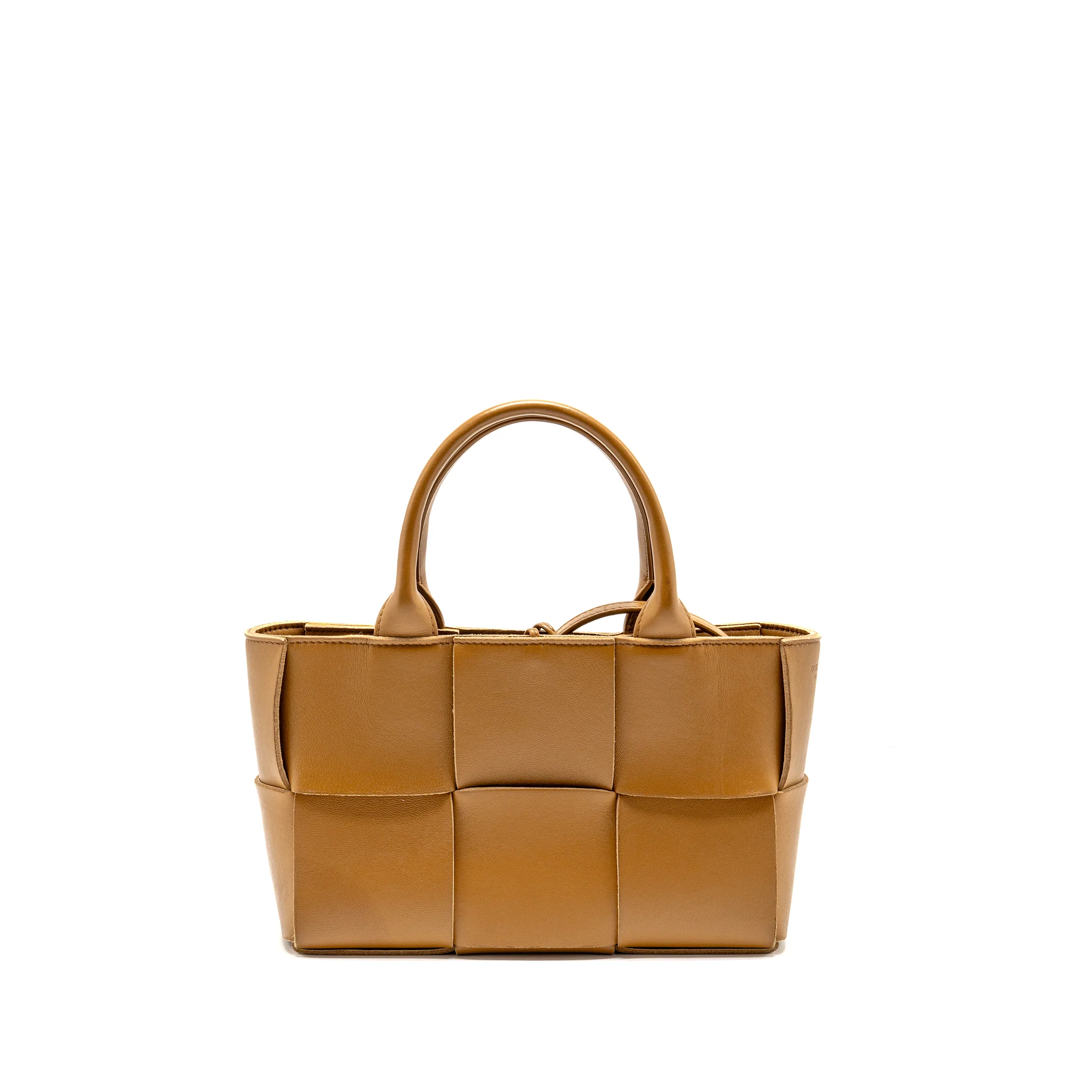 Bottega Veneta Mini Arco Tote Lambskin Camel GHW - Image 2