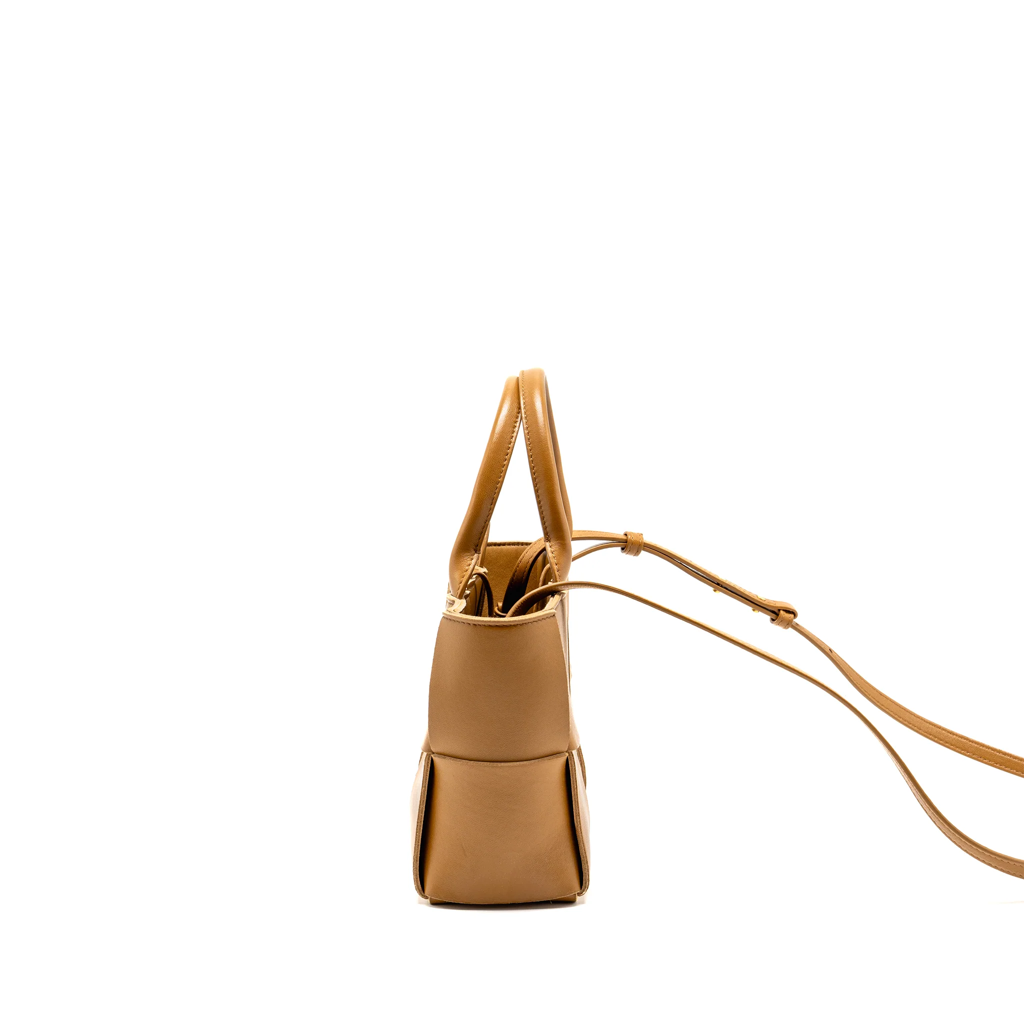 Bottega Veneta Mini Arco Tote Lambskin Camel GHW - Image 4