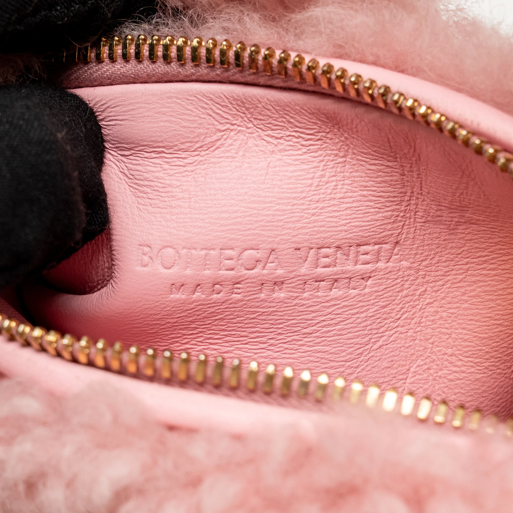 Bottega Veneta Mini Jodie Shearling Pink GHW - Image 10