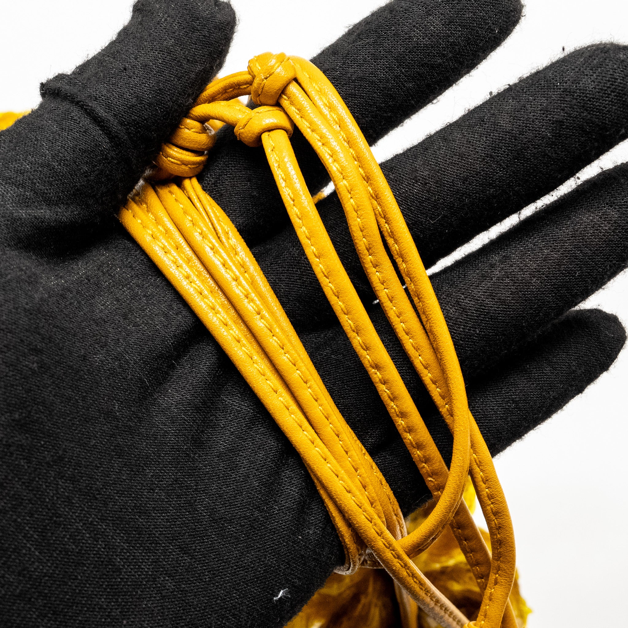 Bottega Veneta Mini Pouch Sequin Gold GHW - Image 11
