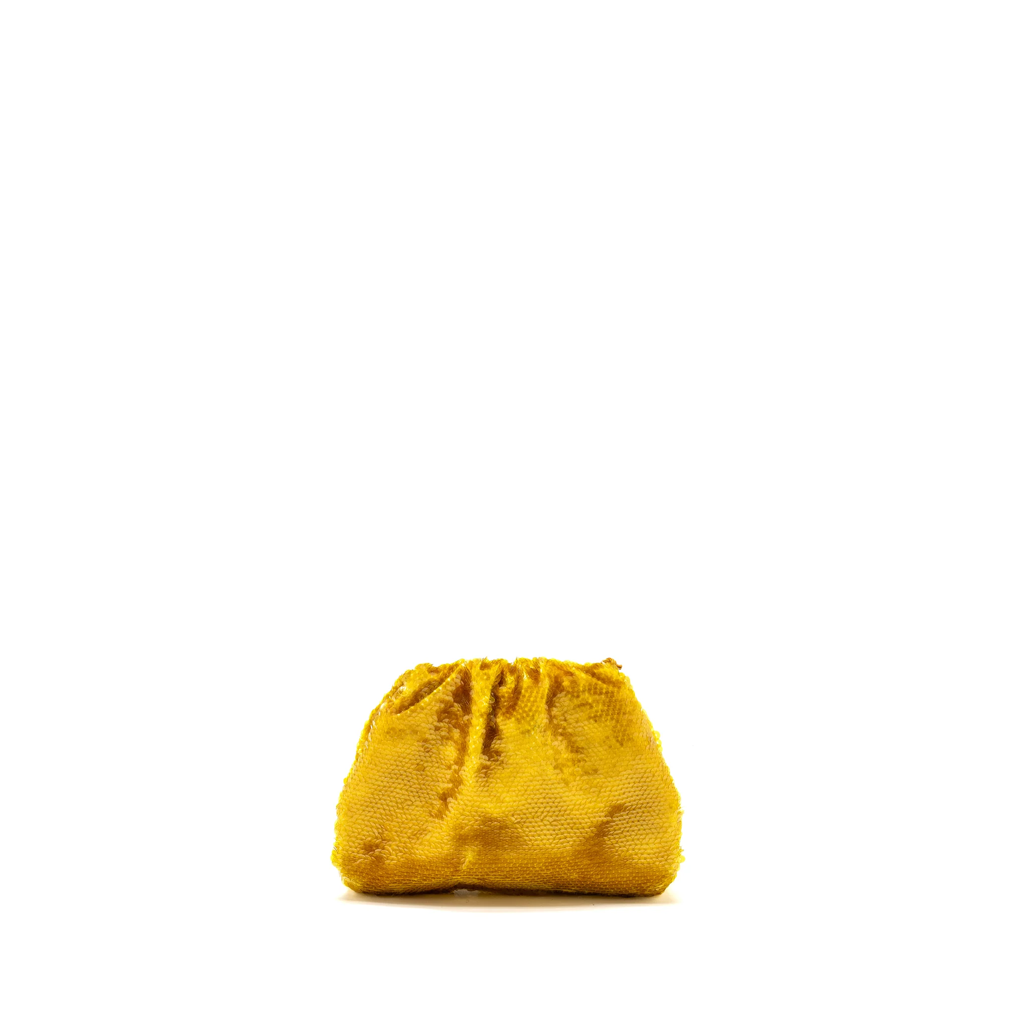 Bottega Veneta Mini Pouch Sequin Gold GHW - Image 2