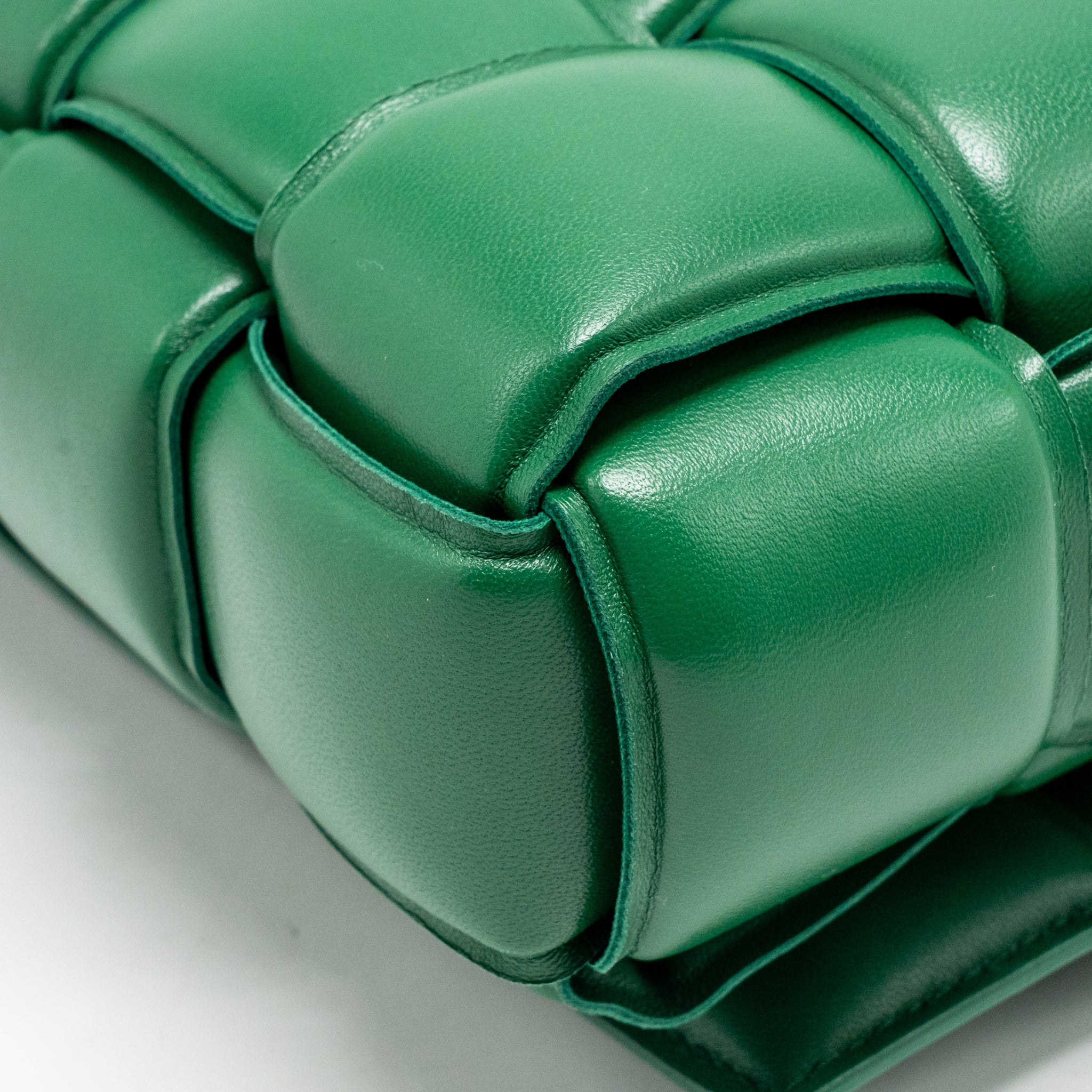 Bottega Veneta Padded Cassette Intreccio Nappa Lambskin Green GHW - Image 10