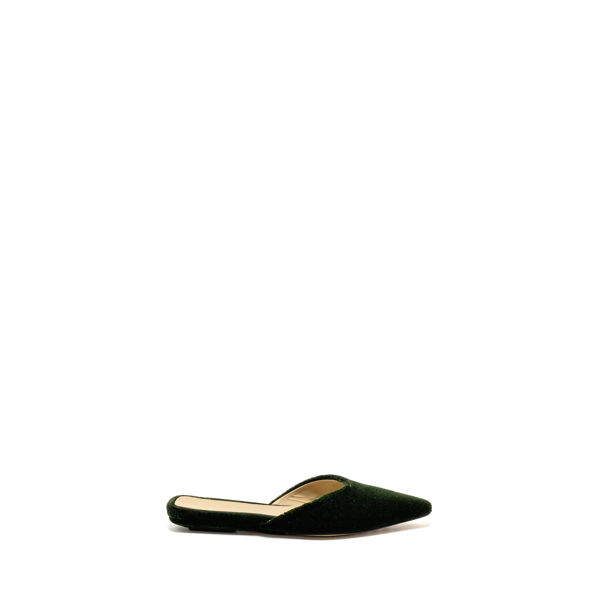 Bottega Veneta Size 37 Point Flat Carpet/Leather Green - Image 5