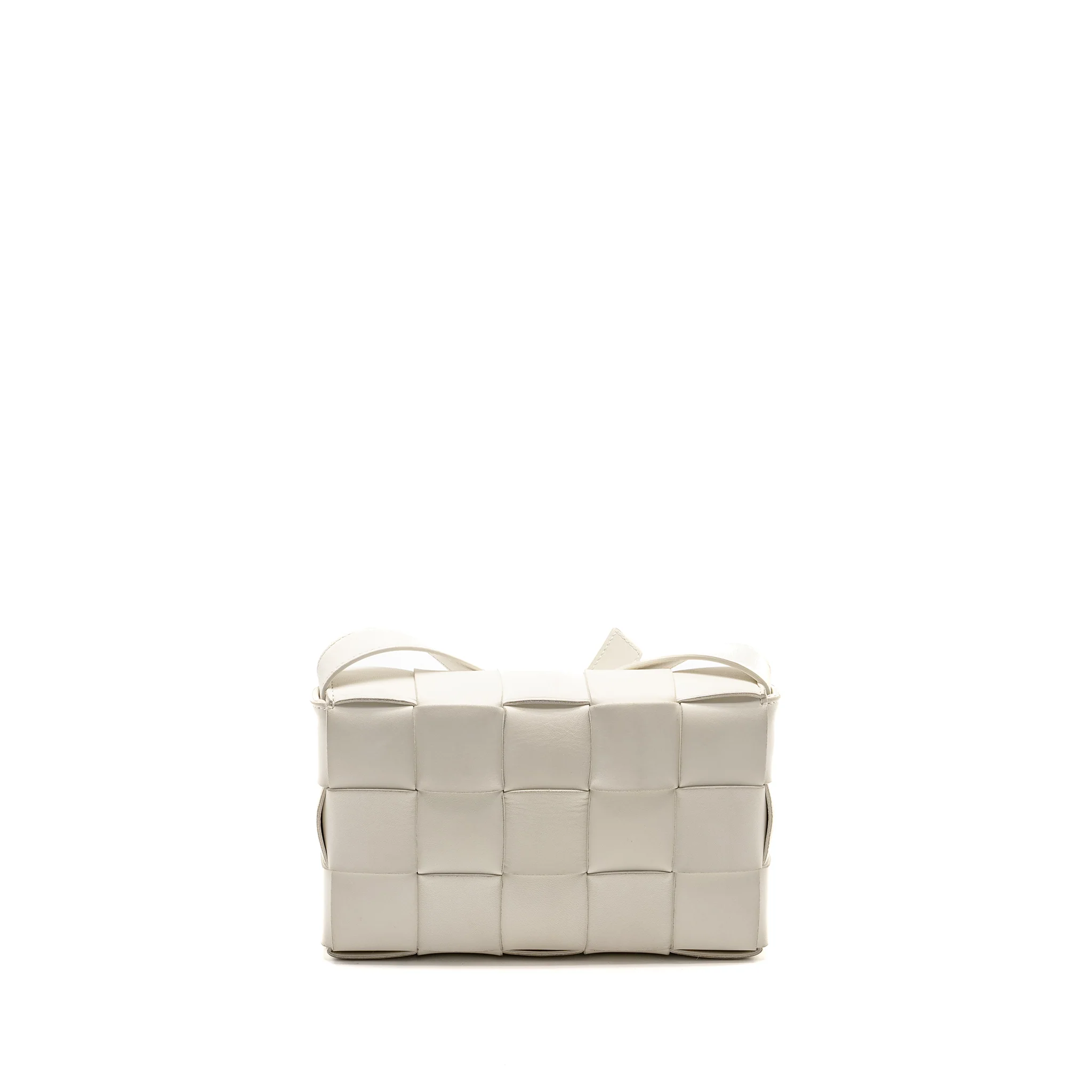 Bottega Veneta Small Cassette Bag Lambskin White SHW - Image 2