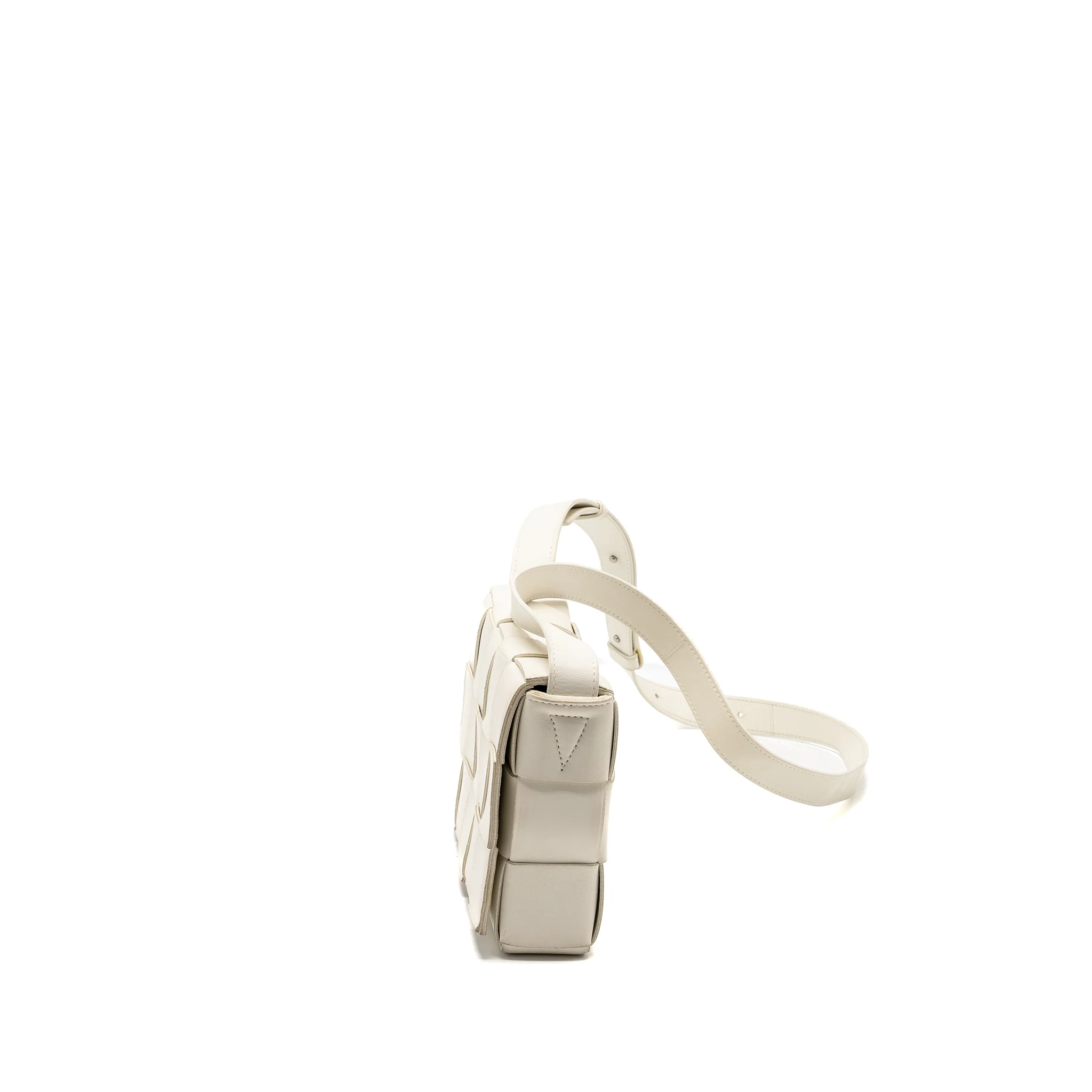 Bottega Veneta Small Cassette Bag Lambskin White SHW - Image 4