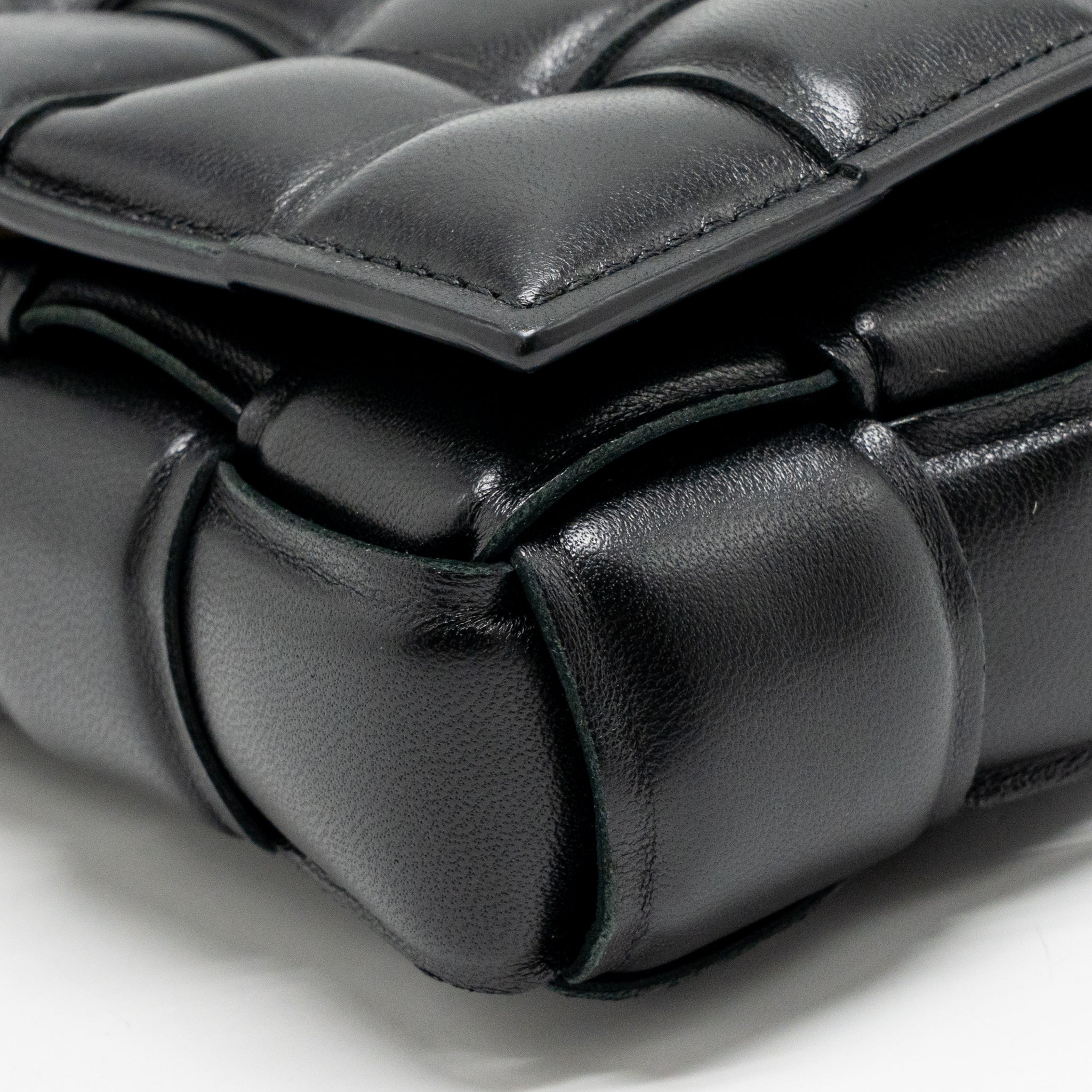 Bottega Veneta Small Padded Cassette Bag Lambskin Black GHW - Image 10