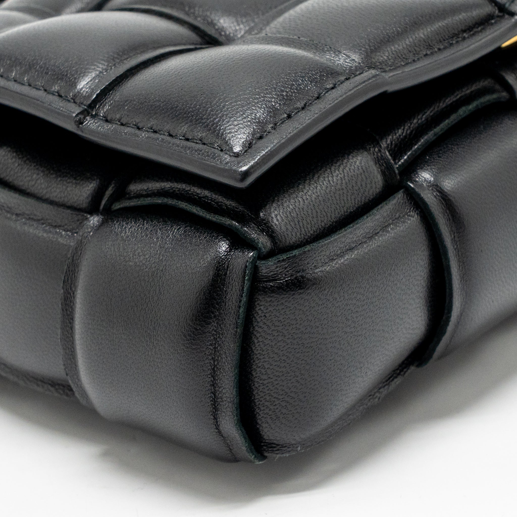 Bottega Veneta Small Padded Cassette Bag Lambskin Black GHW - Image 11