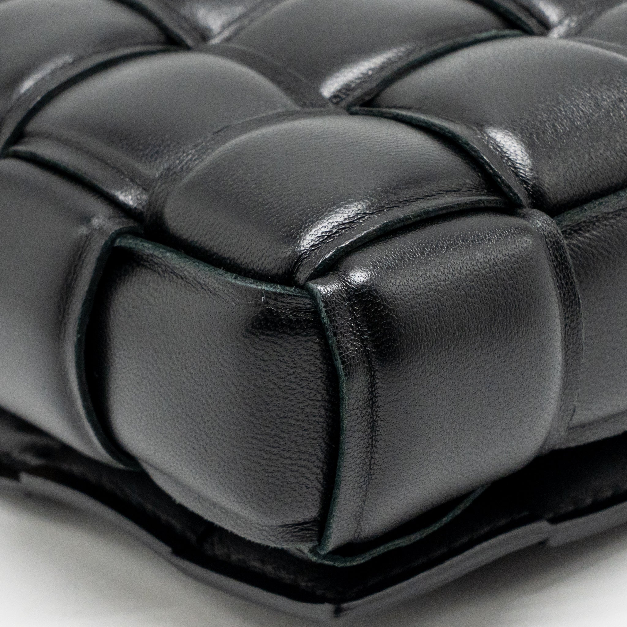 Bottega Veneta Small Padded Cassette Bag Lambskin Black GHW - Image 12