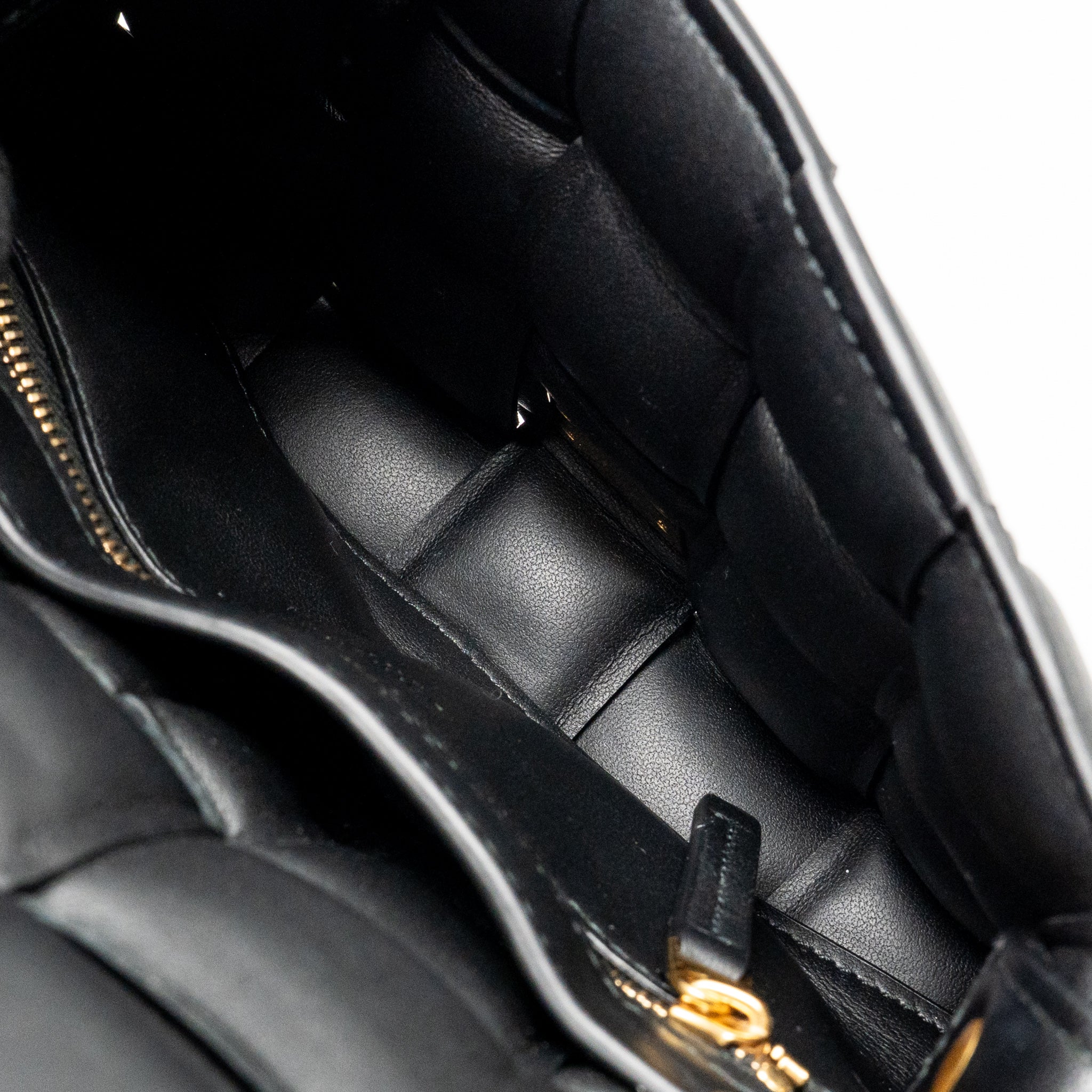 Bottega Veneta Small Padded Cassette Bag Lambskin Black GHW - Image 14
