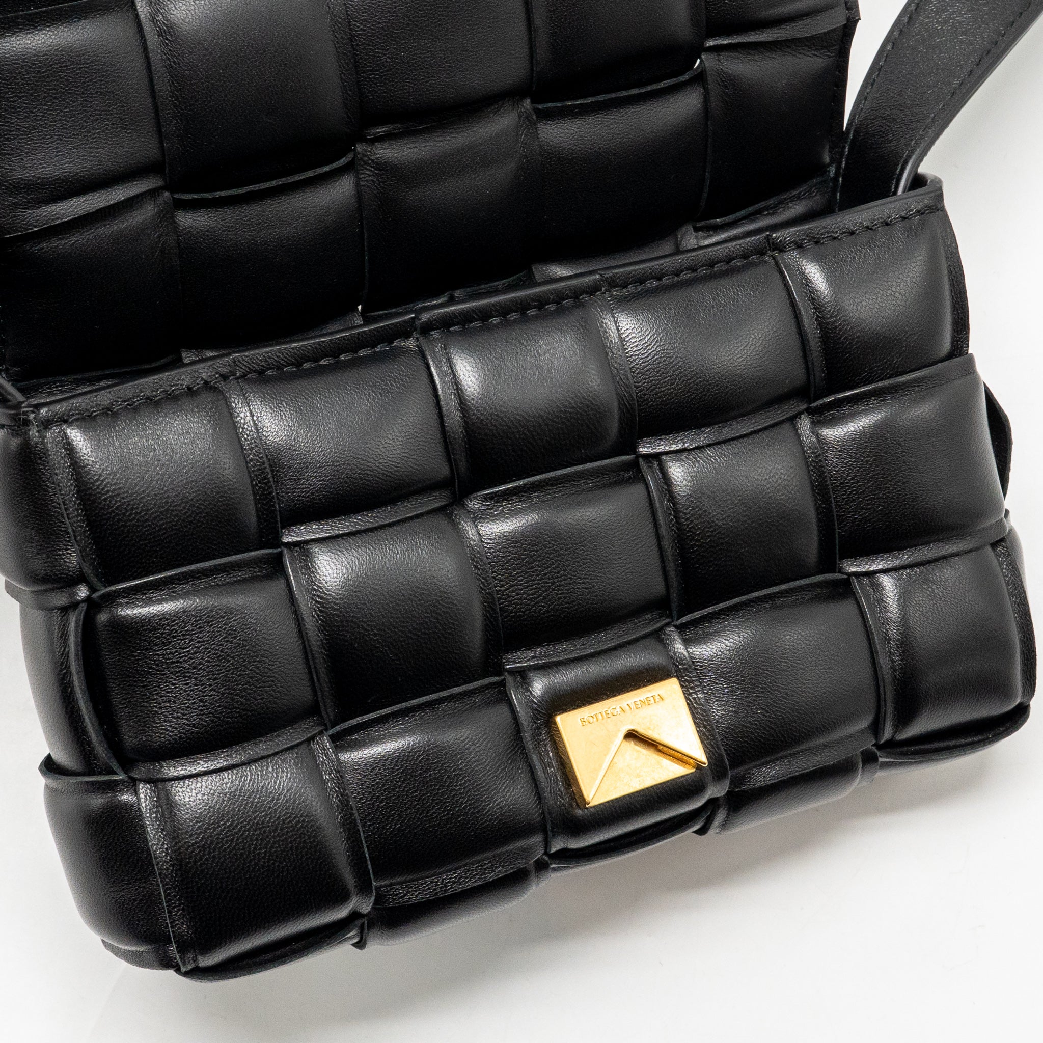 Bottega Veneta Small Padded Cassette Bag Lambskin Black GHW - Image 8