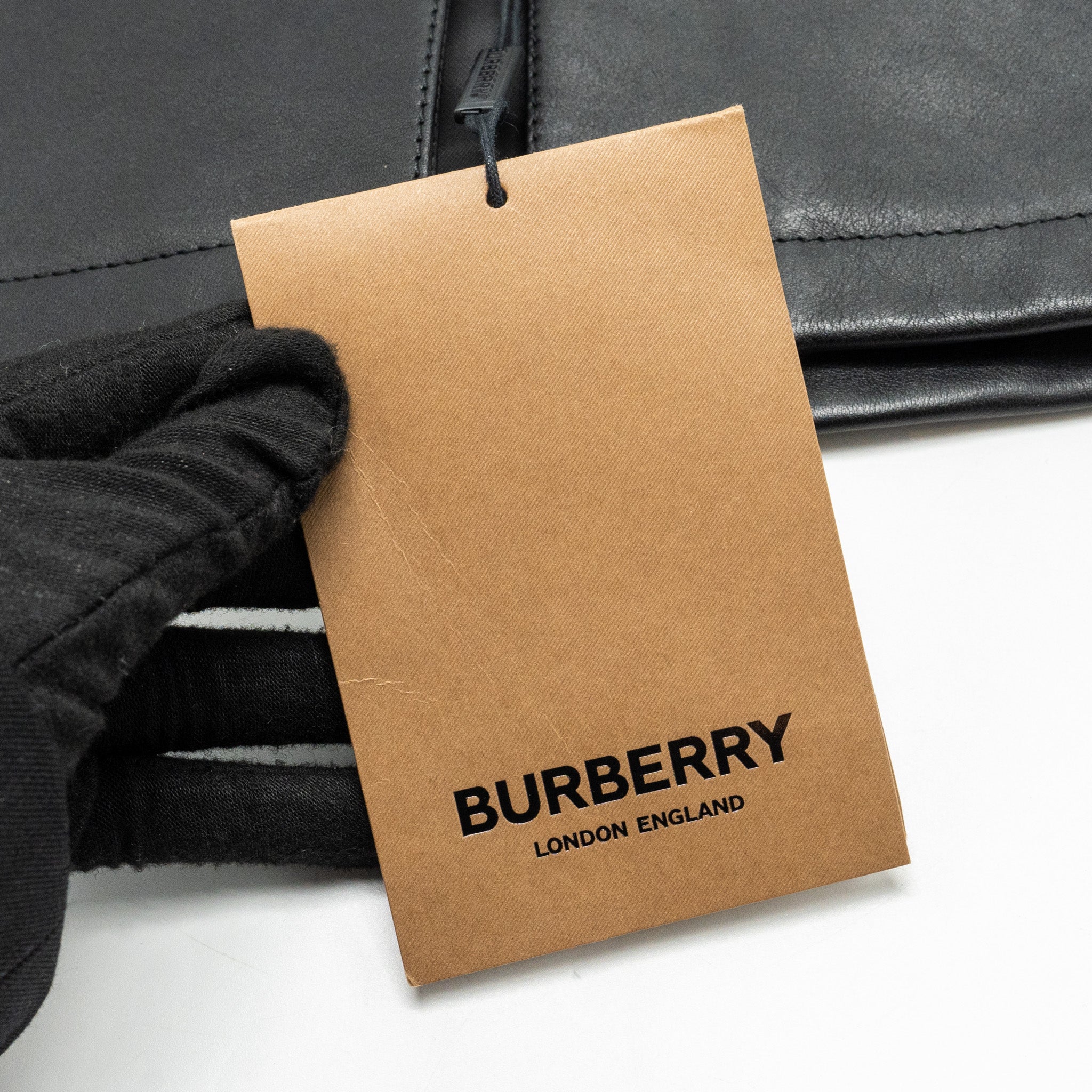 Burberry Size IT38 Zip-Front Mini Skirt Grain Calfskin Black - Image 6