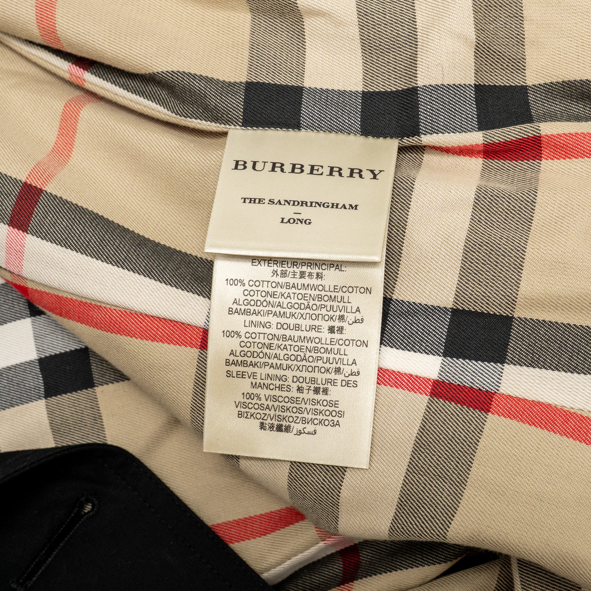 Burberry Size UK6 Sandringham Long Trench Coat Cotton Black SHW - Image 8