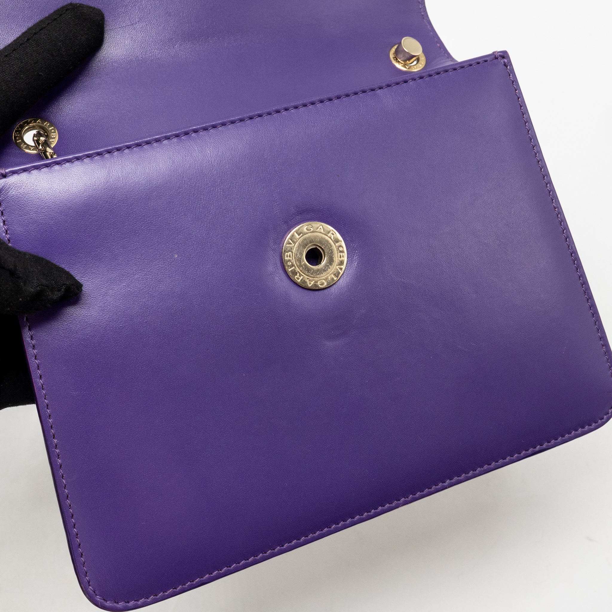 Bvlgari Serpenti Forever Bag Crystal Galuchat/Calfskin Purple LGHW - Image 12