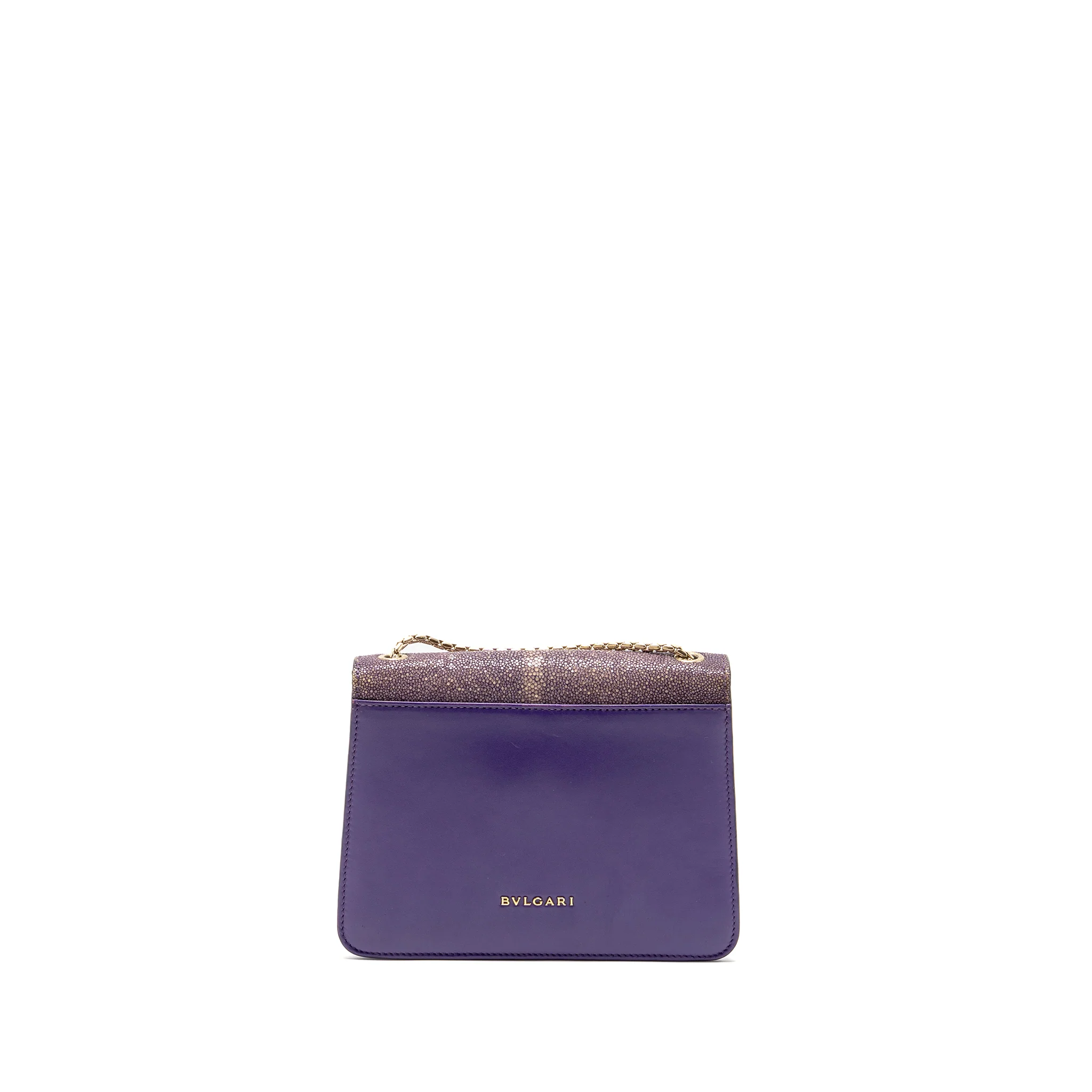 Bvlgari Serpenti Forever Bag Crystal Galuchat/Calfskin Purple LGHW - Image 2