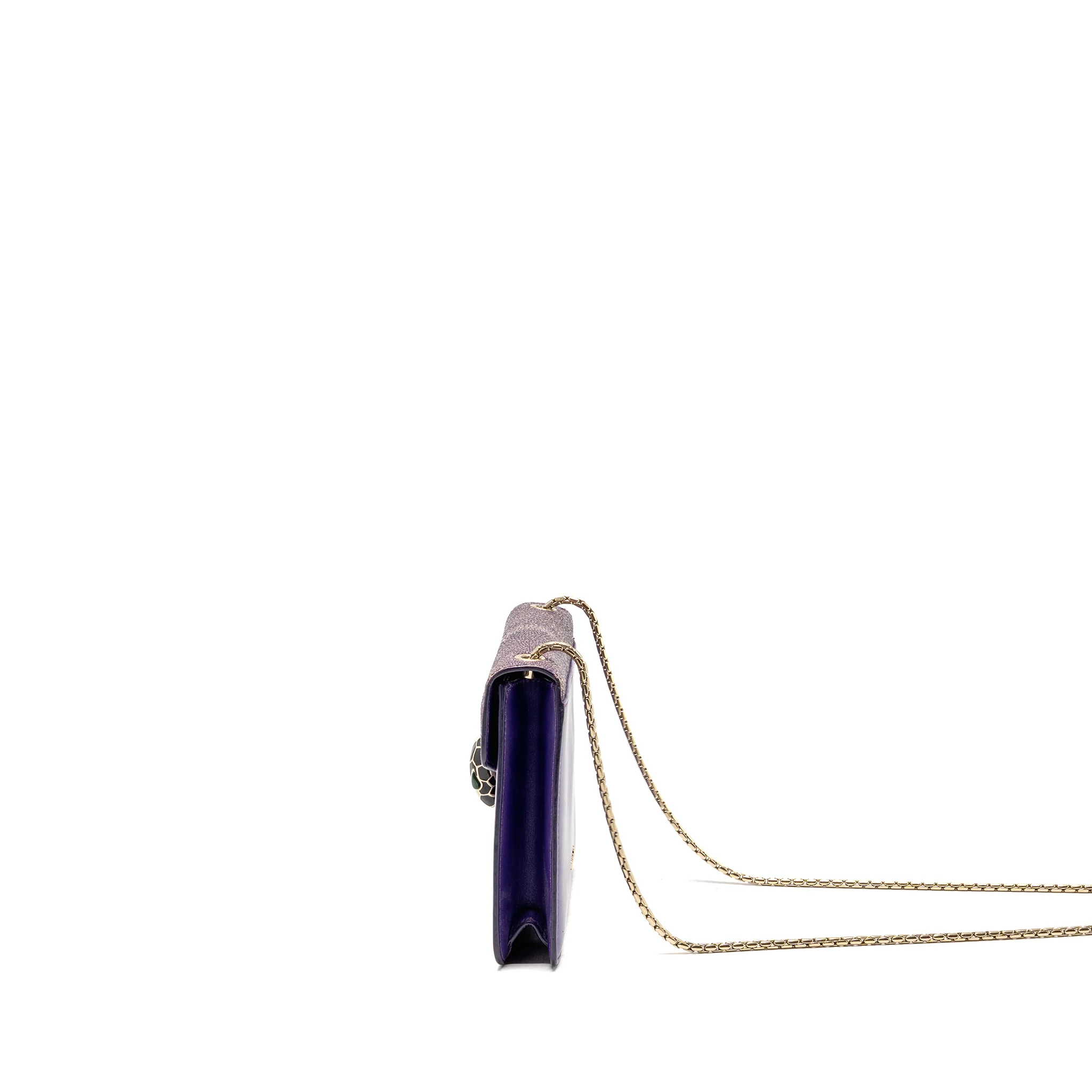 Bvlgari Serpenti Forever Bag Crystal Galuchat/Calfskin Purple LGHW - Image 4