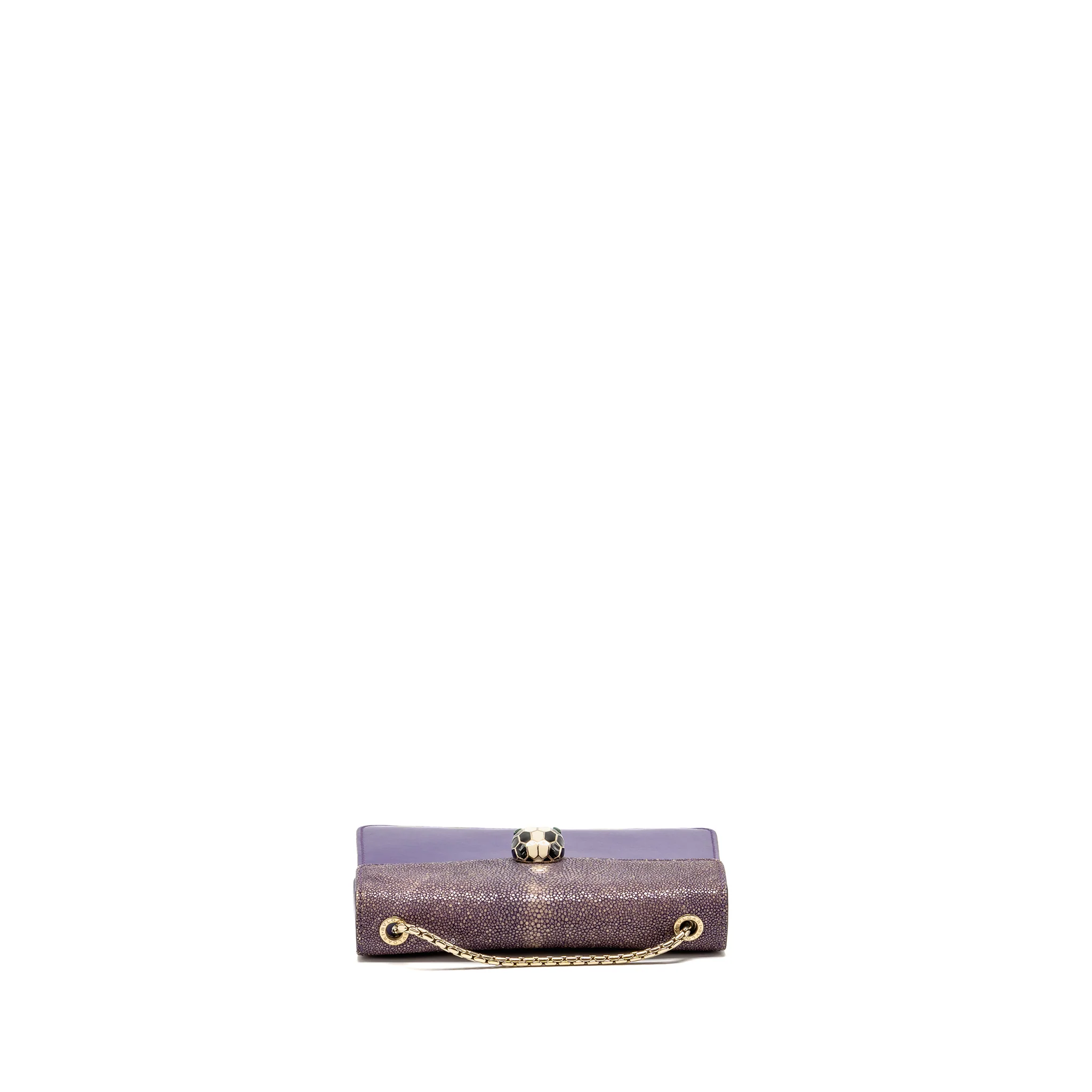 Bvlgari Serpenti Forever Bag Crystal Galuchat/Calfskin Purple LGHW - Image 5