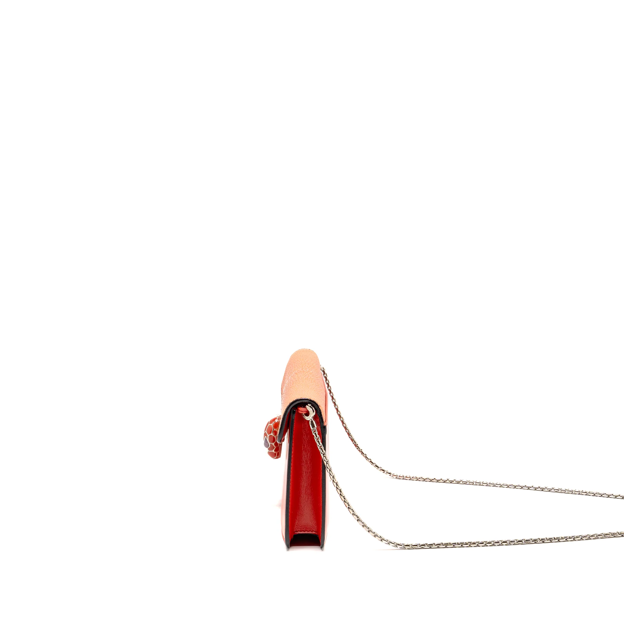 Bvlgari Serpenti Shoulder Bag Galuchat/Calfskin Red SHW - Image 4