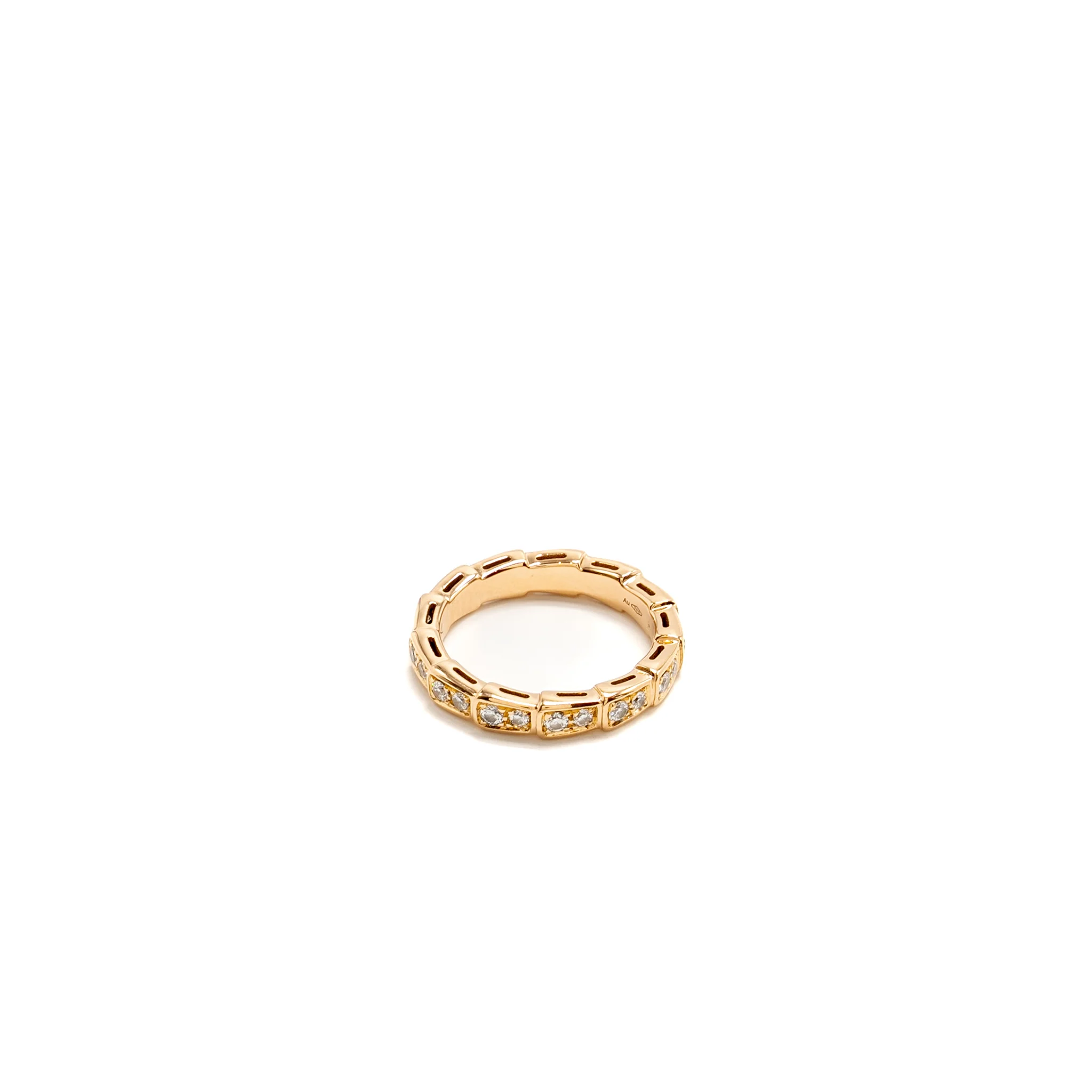 Bvlgari Size 49 Serpenti Viper Ring Pink Gold, Diamonds - Image 3