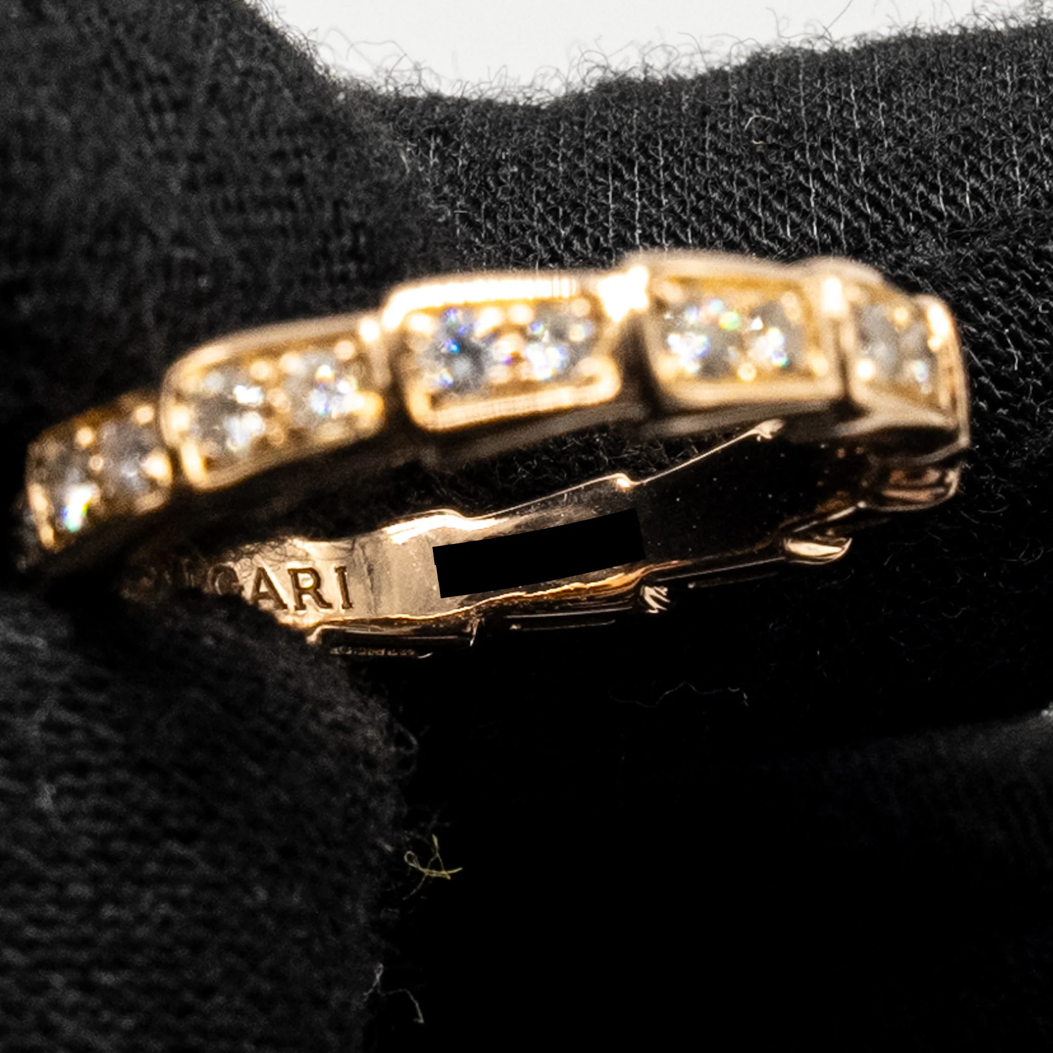 Bvlgari Size 49 Serpenti Viper Ring Pink Gold, Diamonds - Image 6