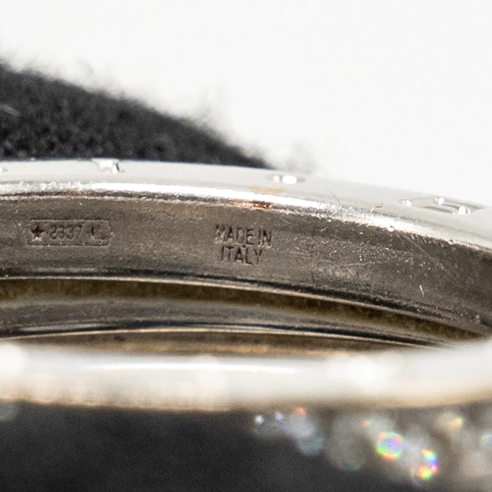 Bvlgari Size 57 B.zero1 Ring Four-Band White Gold With Diamonds - Image 6