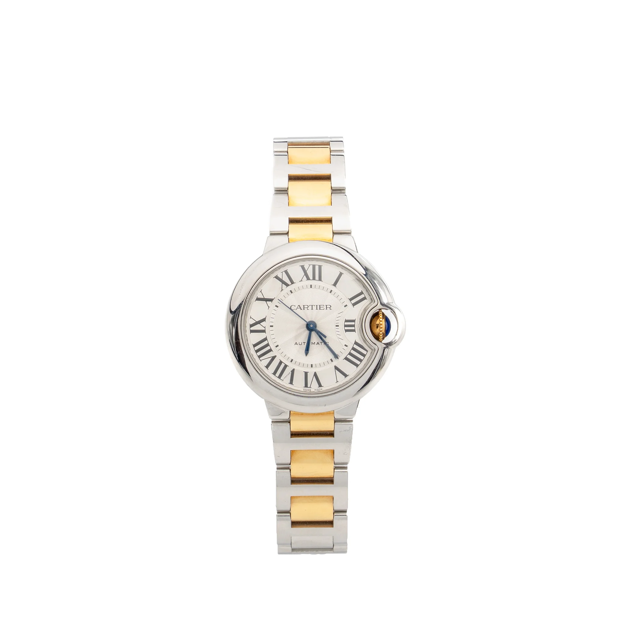 Cartier Ballon Bleu de Cartier 33mm Watch, Steel Case, Yellow Gold