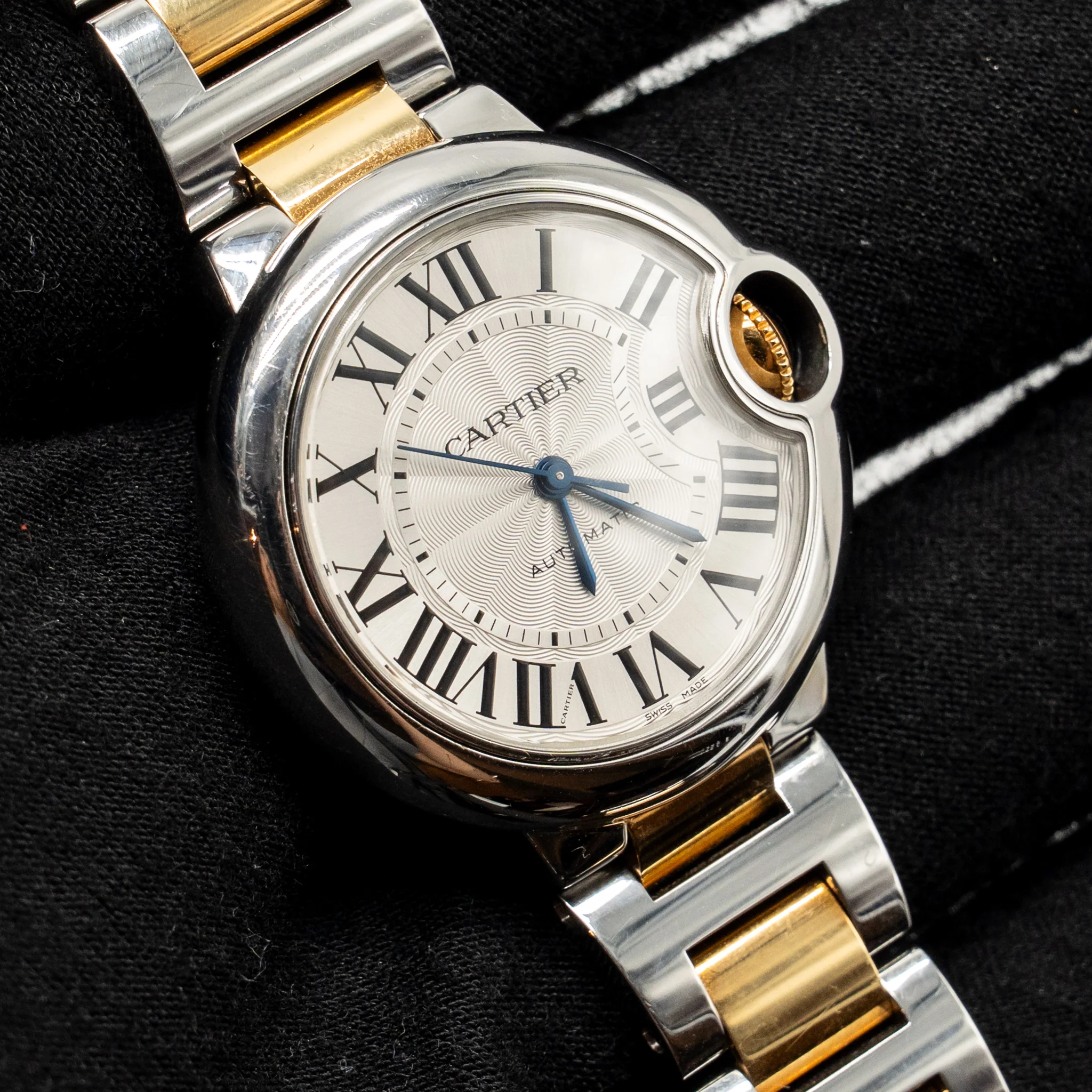 Cartier Ballon Bleu de Cartier 33mm Watch, Steel Case, Yellow Gold - Image 5