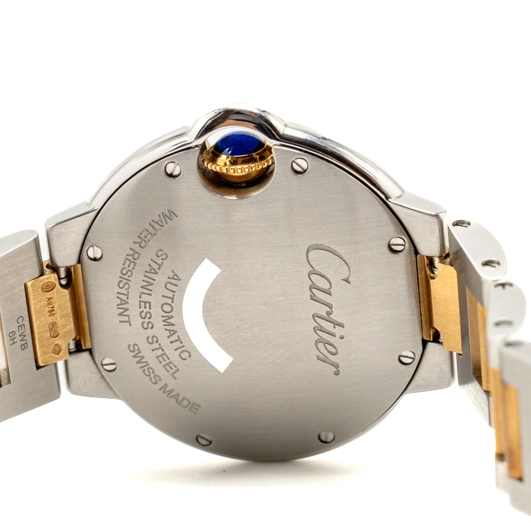 Cartier Ballon Bleu de Cartier 33mm Watch, Steel Case, Yellow Gold - Image 8