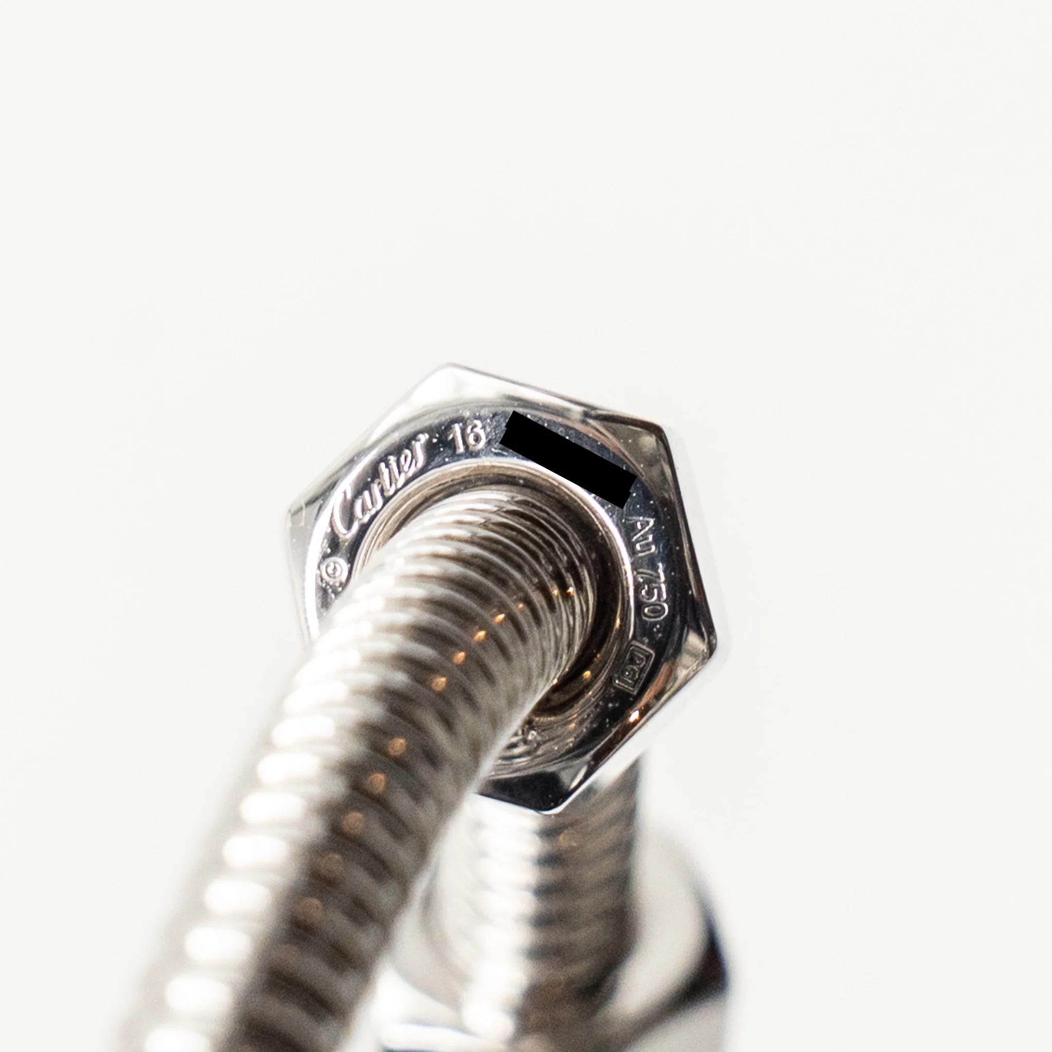 Cartier Size 16 Ecrou De Cartier Bracelet White Gold - Image 6