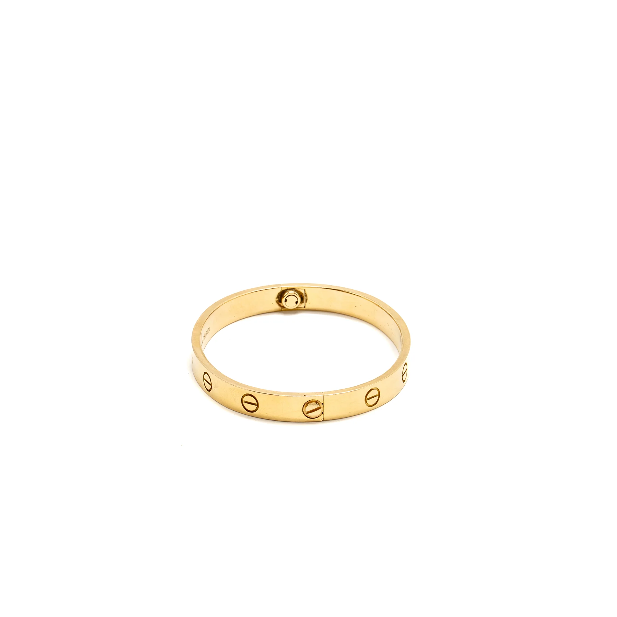 Cartier size 16 love bracelet classic model, yellow gold - Image 3