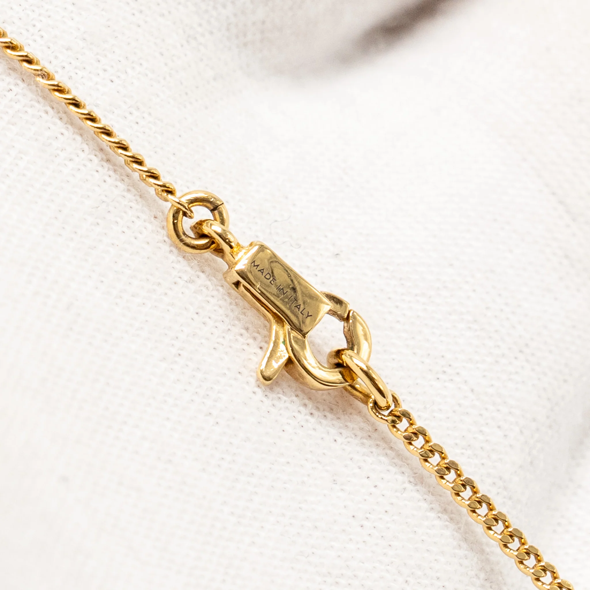 Celine Alphabet C Necklace In Brass Gold Tone - Image 4