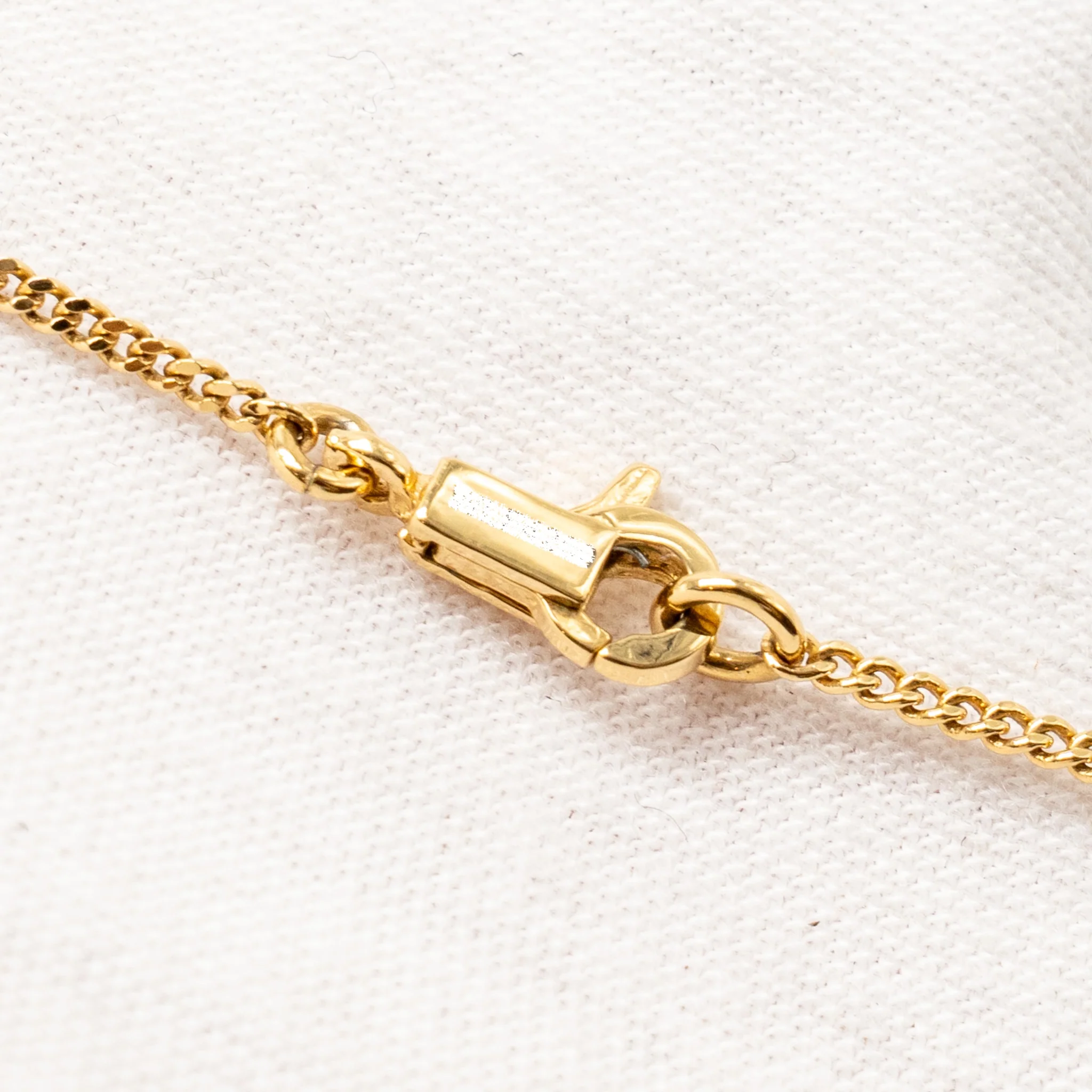 Celine Alphabet C Necklace In Brass Gold Tone - Image 5
