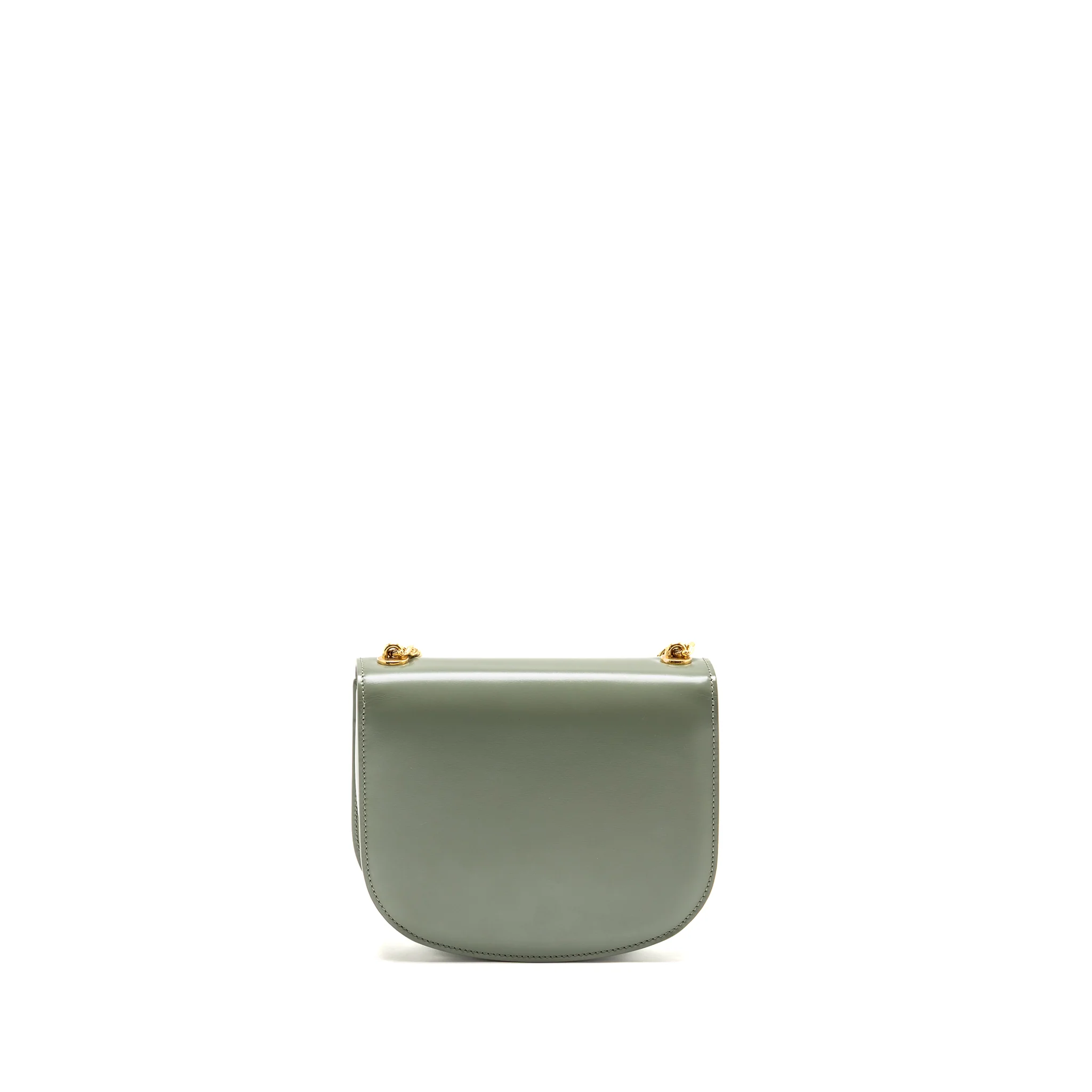 Celine Besace Clea Triomphe Chain Bag Shiny Calfskin Green GHW - Image 2