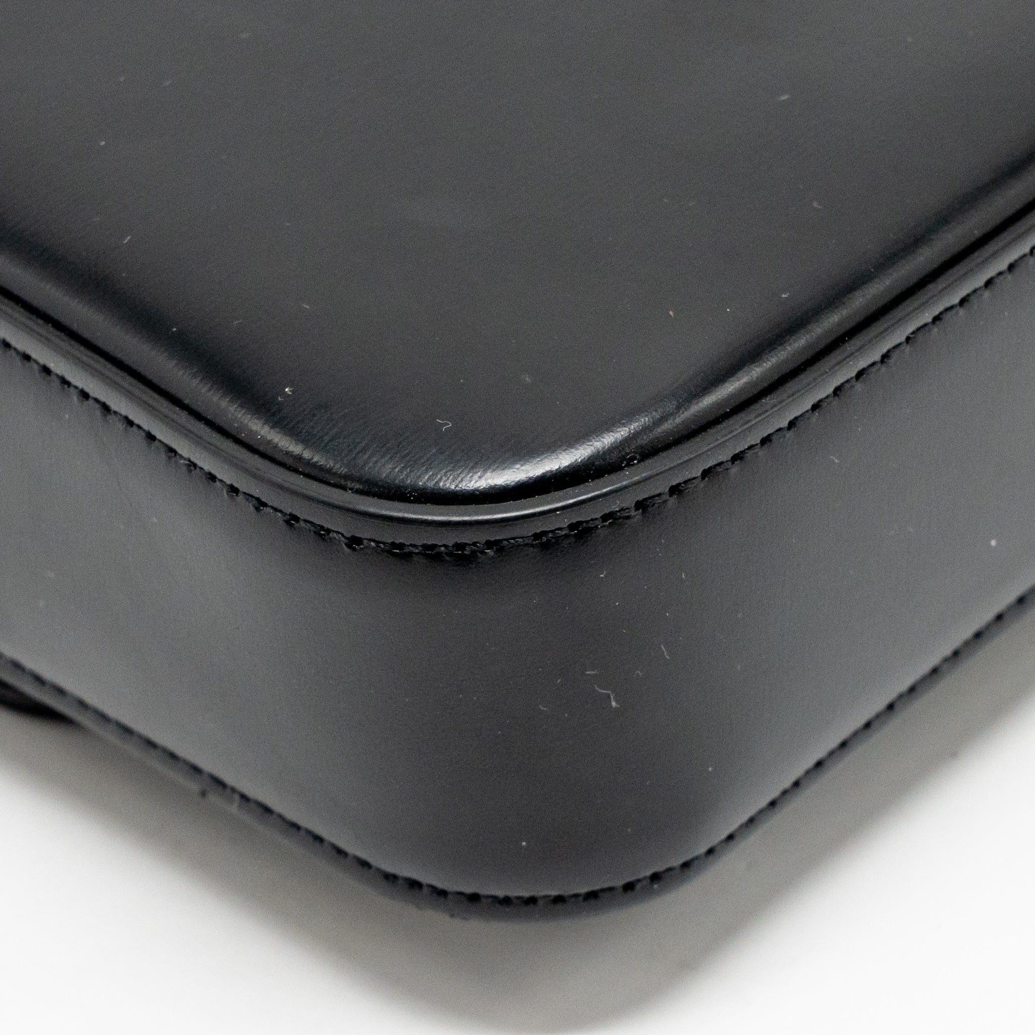 Celine Triomphe Claude Chain Shoulder Bag Shiny Calfskin Black GHW - Image 9