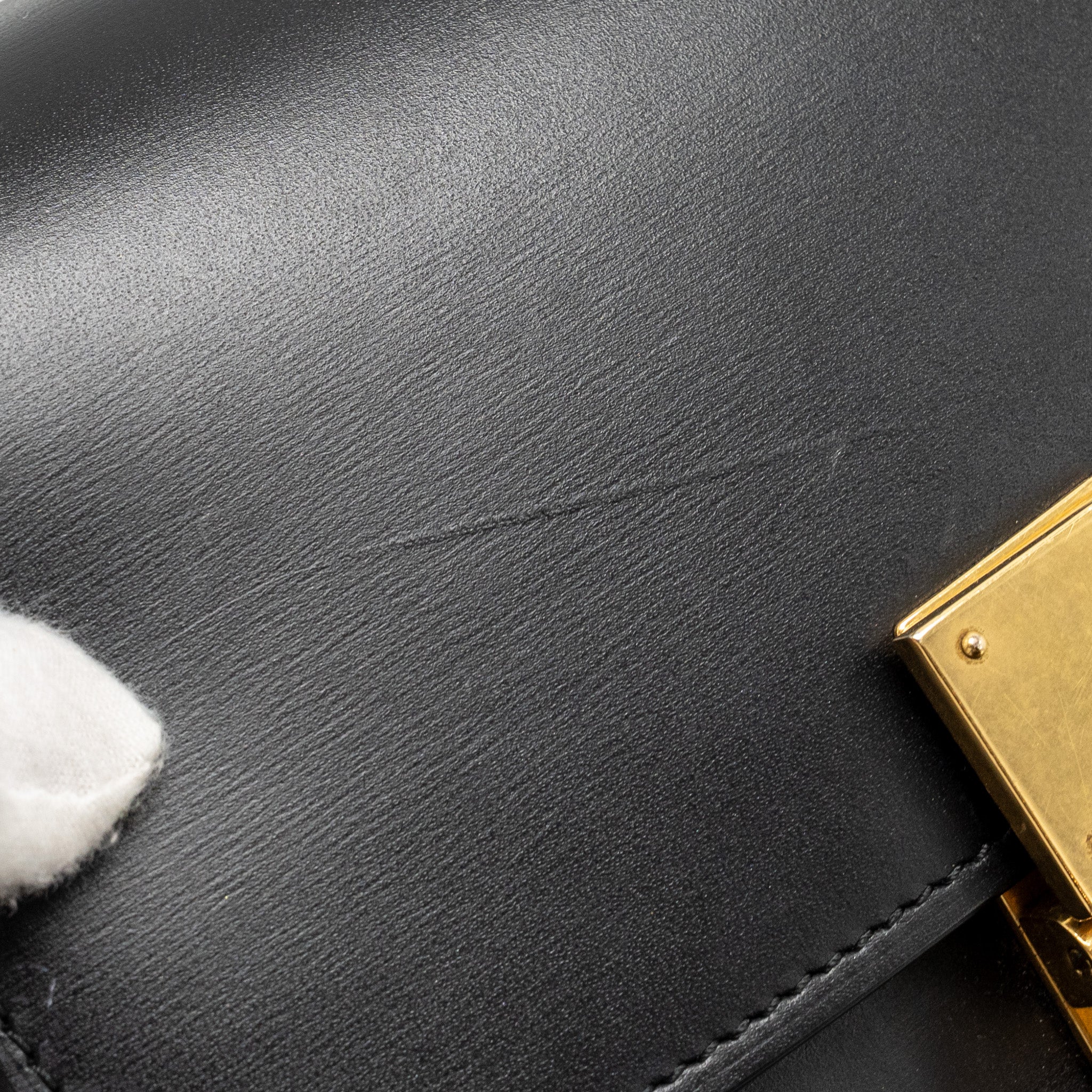 Celine Mini Classic Box Bag Calfskin Black GHW - Image 16